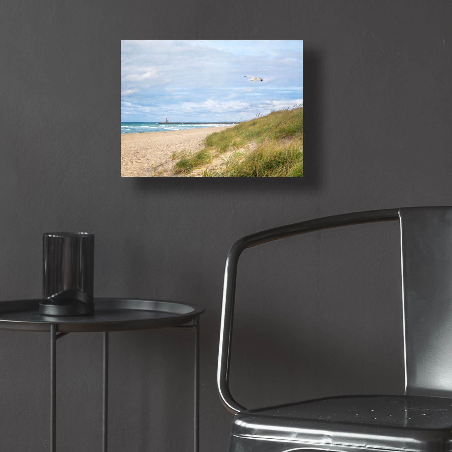 Epic Art ' Beach & Jetty' by Brooke T. Ryan, Acrylic Glass Wall Art,16x12