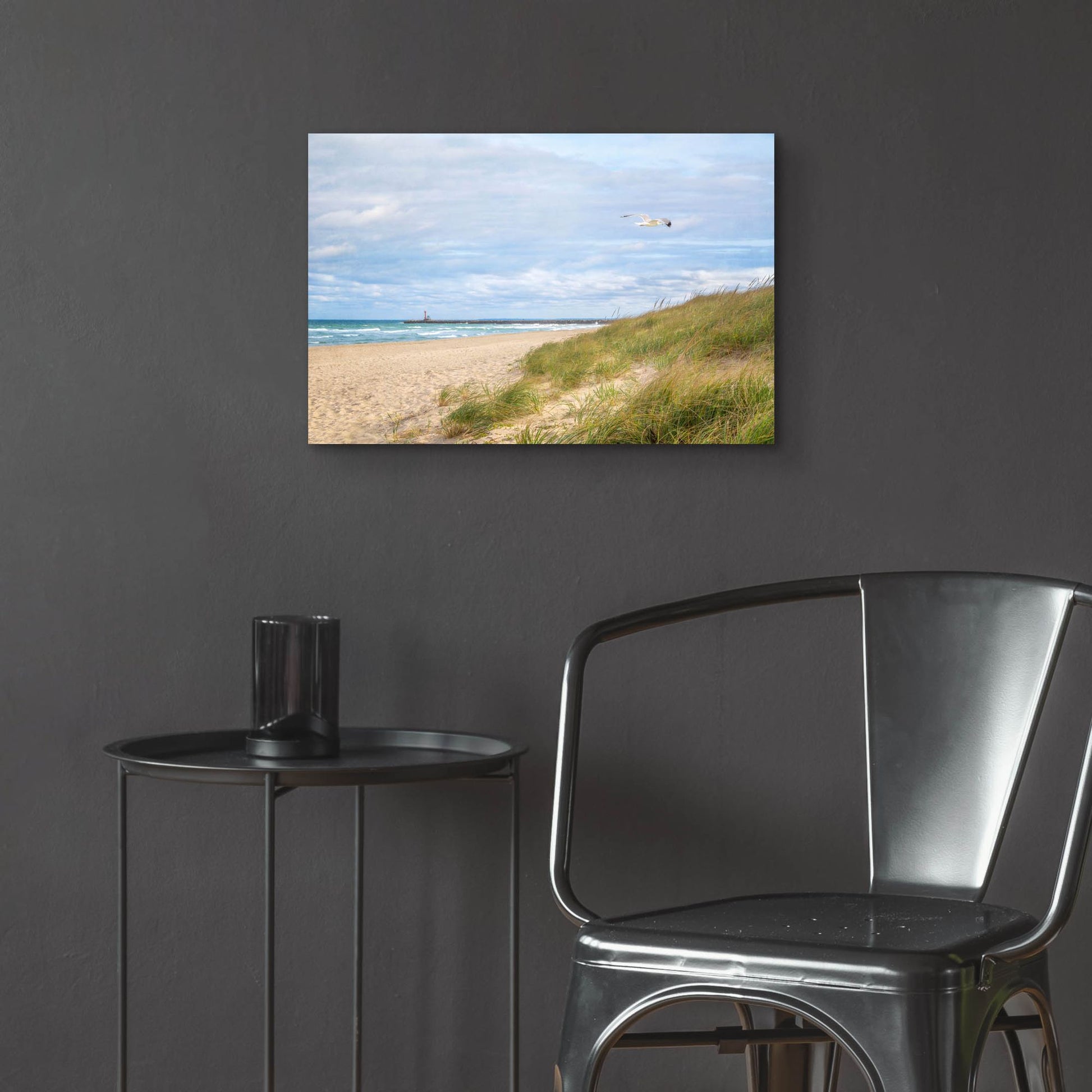 Epic Art ' Beach & Jetty' by Brooke T. Ryan, Acrylic Glass Wall Art,24x16