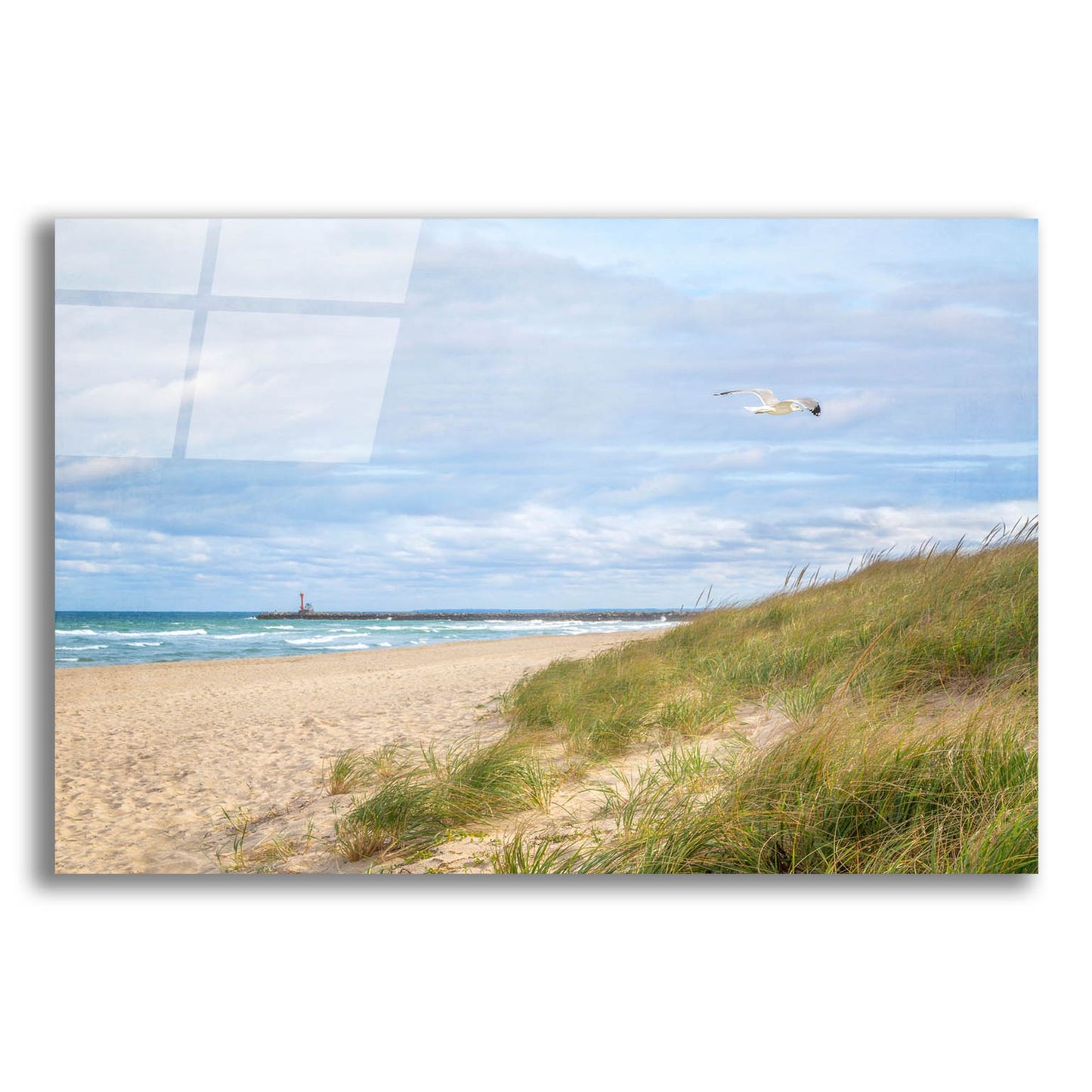 Epic Art ' Beach & Jetty' by Brooke T. Ryan, Acrylic Glass Wall Art