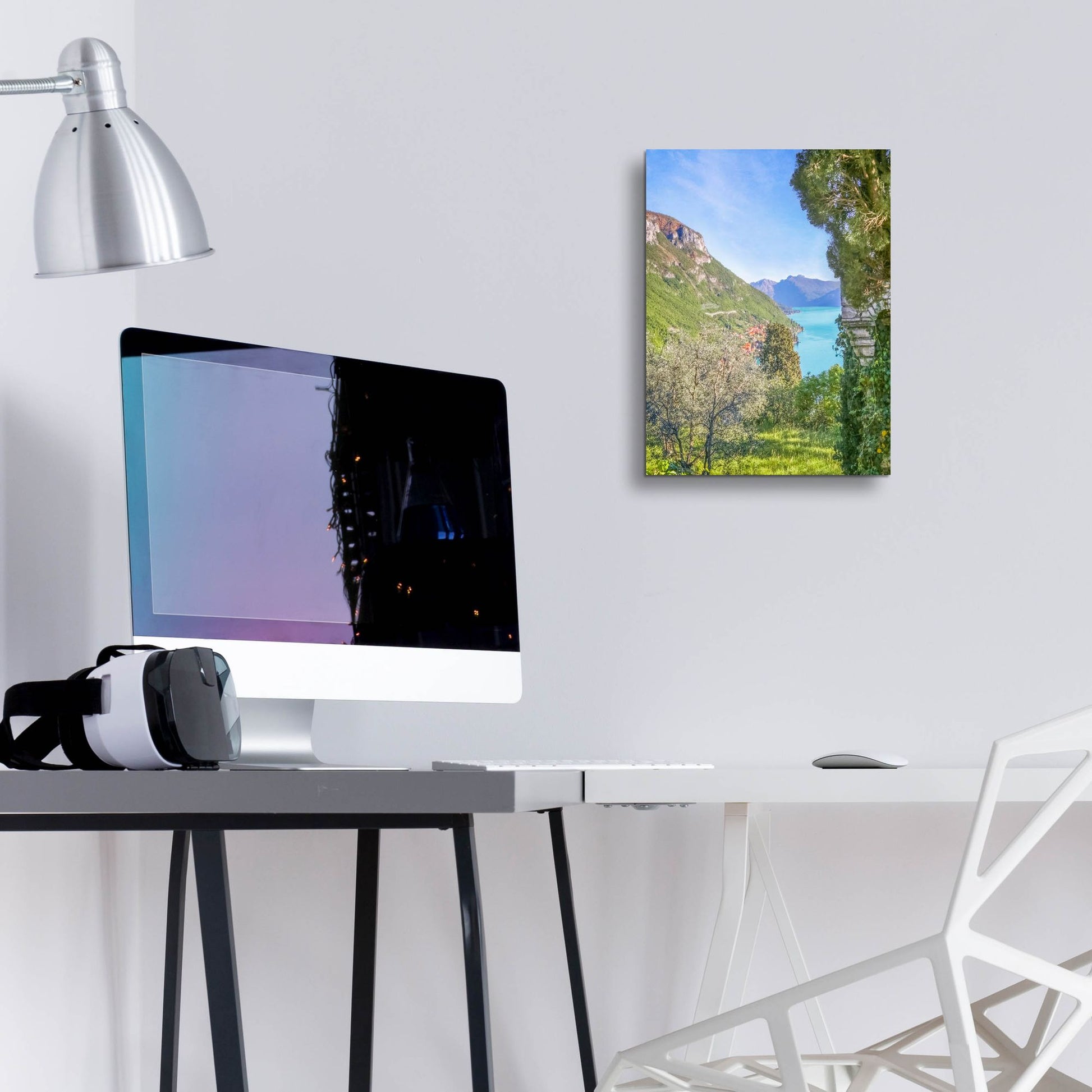 Epic Art ' Lago di Como View 1' by Brooke T. Ryan, Acrylic Glass Wall Art,12x16