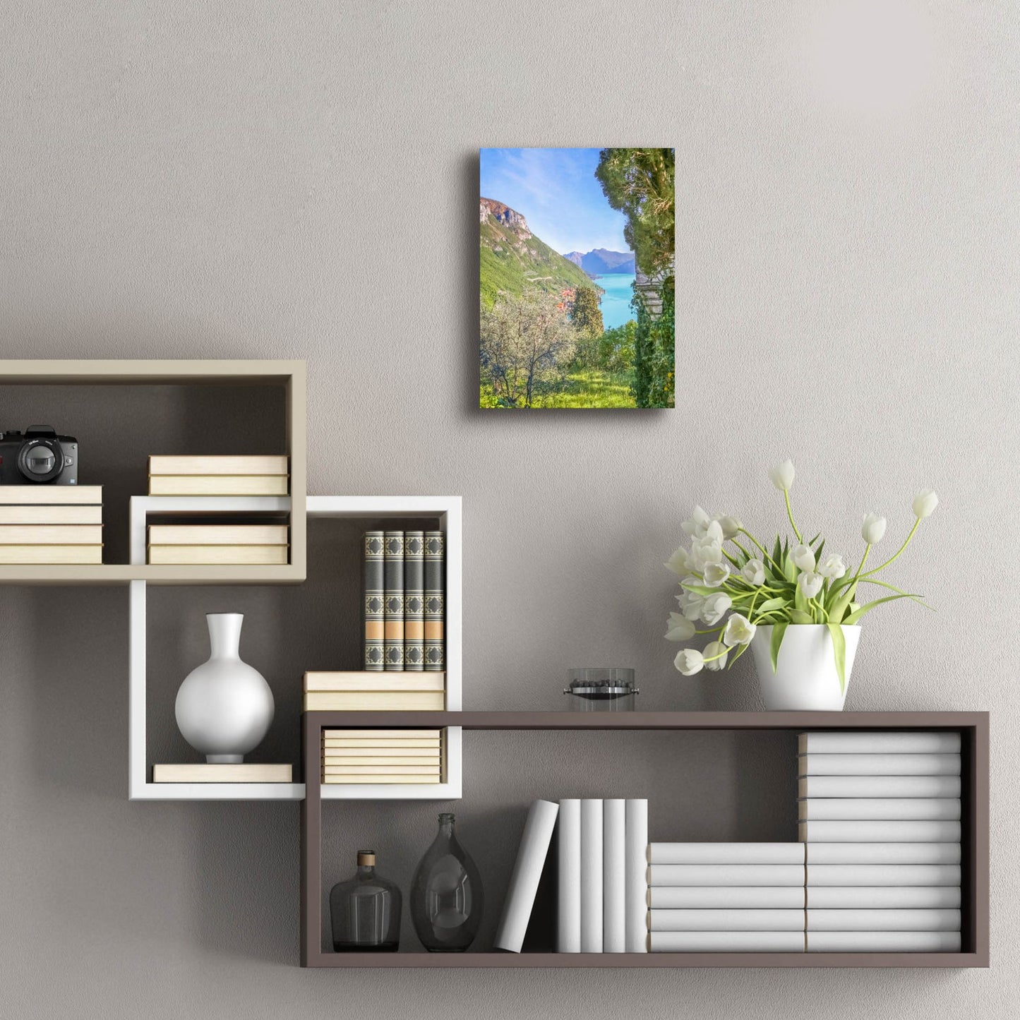 Epic Art ' Lago di Como View 1' by Brooke T. Ryan, Acrylic Glass Wall Art,12x16