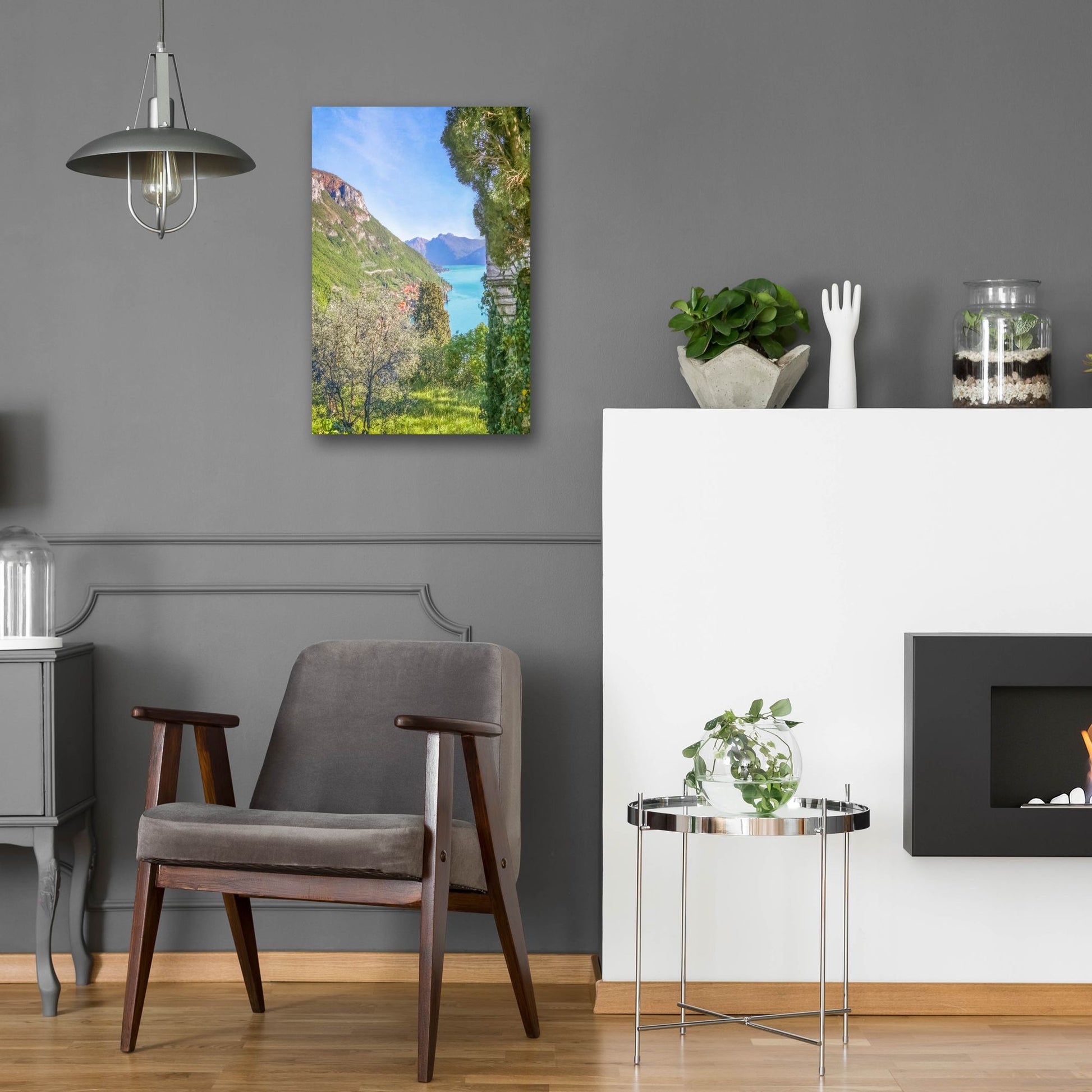 Epic Art ' Lago di Como View 1' by Brooke T. Ryan, Acrylic Glass Wall Art,16x24