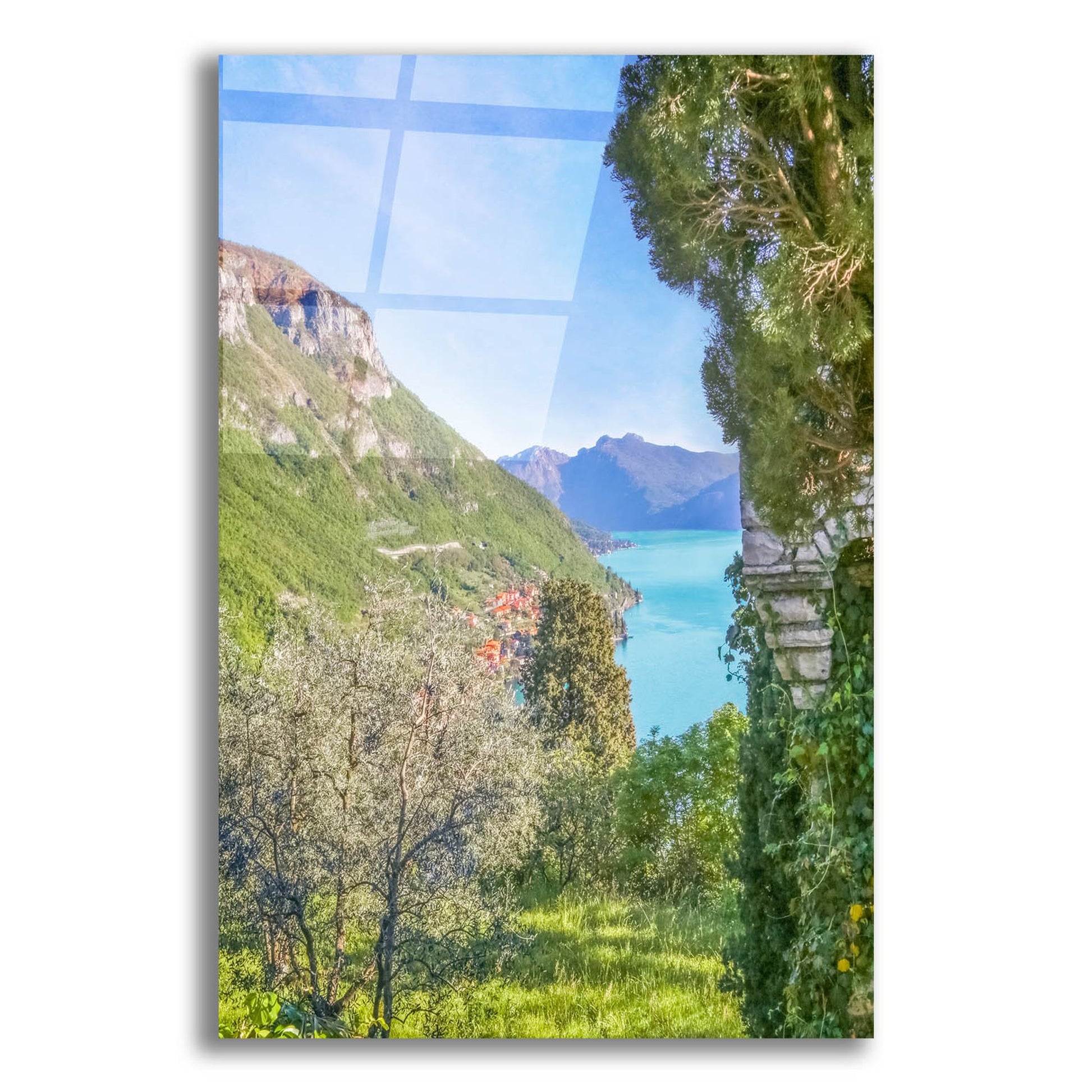 Epic Art ' Lago di Como View 1' by Brooke T. Ryan, Acrylic Glass Wall Art,16x24