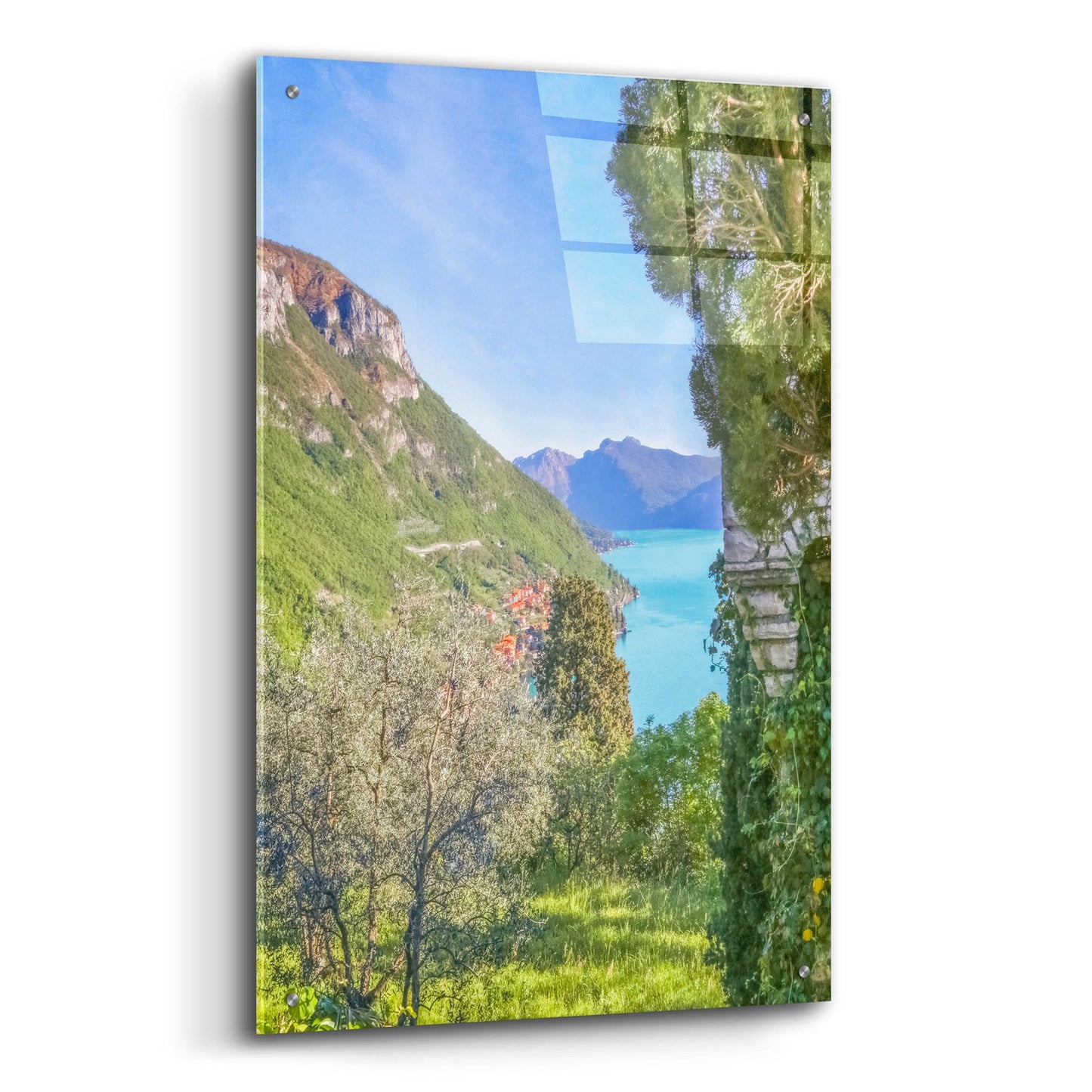 Epic Art ' Lago di Como View 1' by Brooke T. Ryan, Acrylic Glass Wall Art,24x36