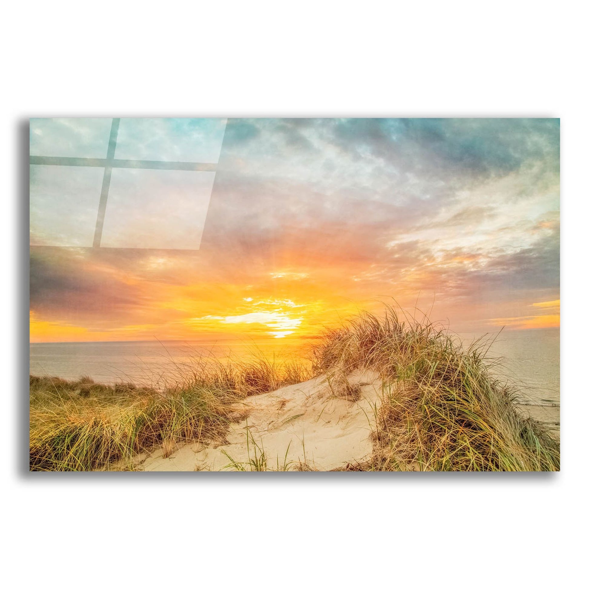 Epic Art ' Sunset over The Dunes' by Brooke T. Ryan, Acrylic Glass Wall Art,16x12