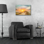 Sunset over The Dunes by Brooke T. Ryan - 24x16 acrylic wall art in a room