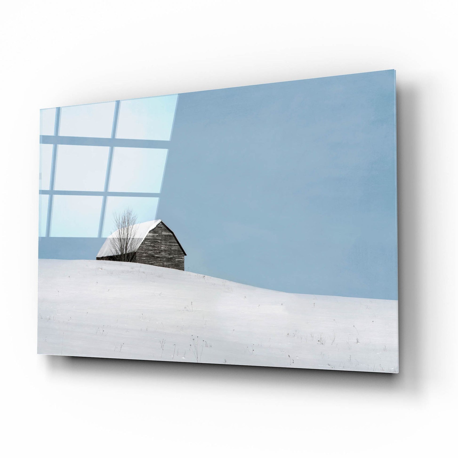 Epic Art ' Minimalist Barn' by Brooke T. Ryan, Acrylic Glass Wall Art,16x12