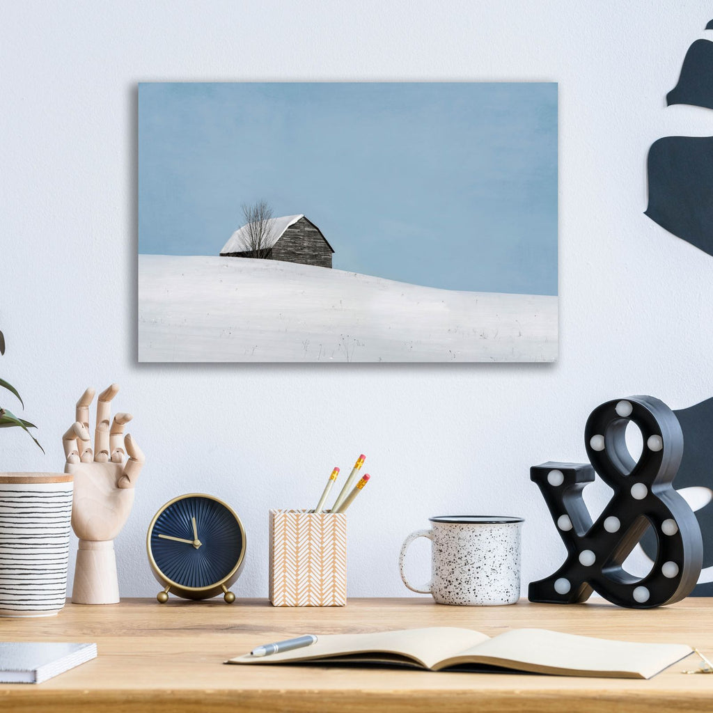 Minimalist Barn by Brooke T. Ryan - 16x12 acrylic wall art in a room