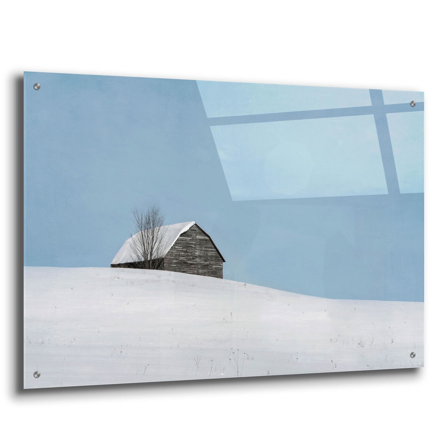 Epic Art ' Minimalist Barn' by Brooke T. Ryan, Acrylic Glass Wall Art,36x24