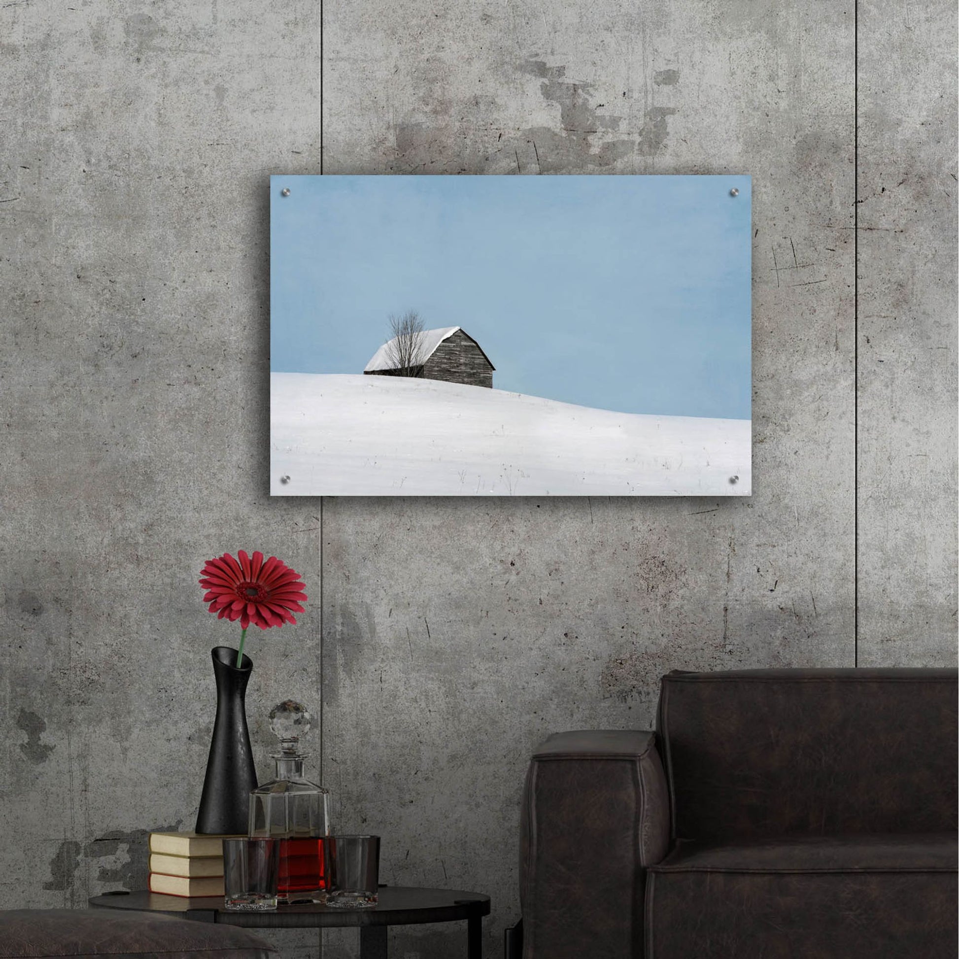 Epic Art ' Minimalist Barn' by Brooke T. Ryan, Acrylic Glass Wall Art,36x24