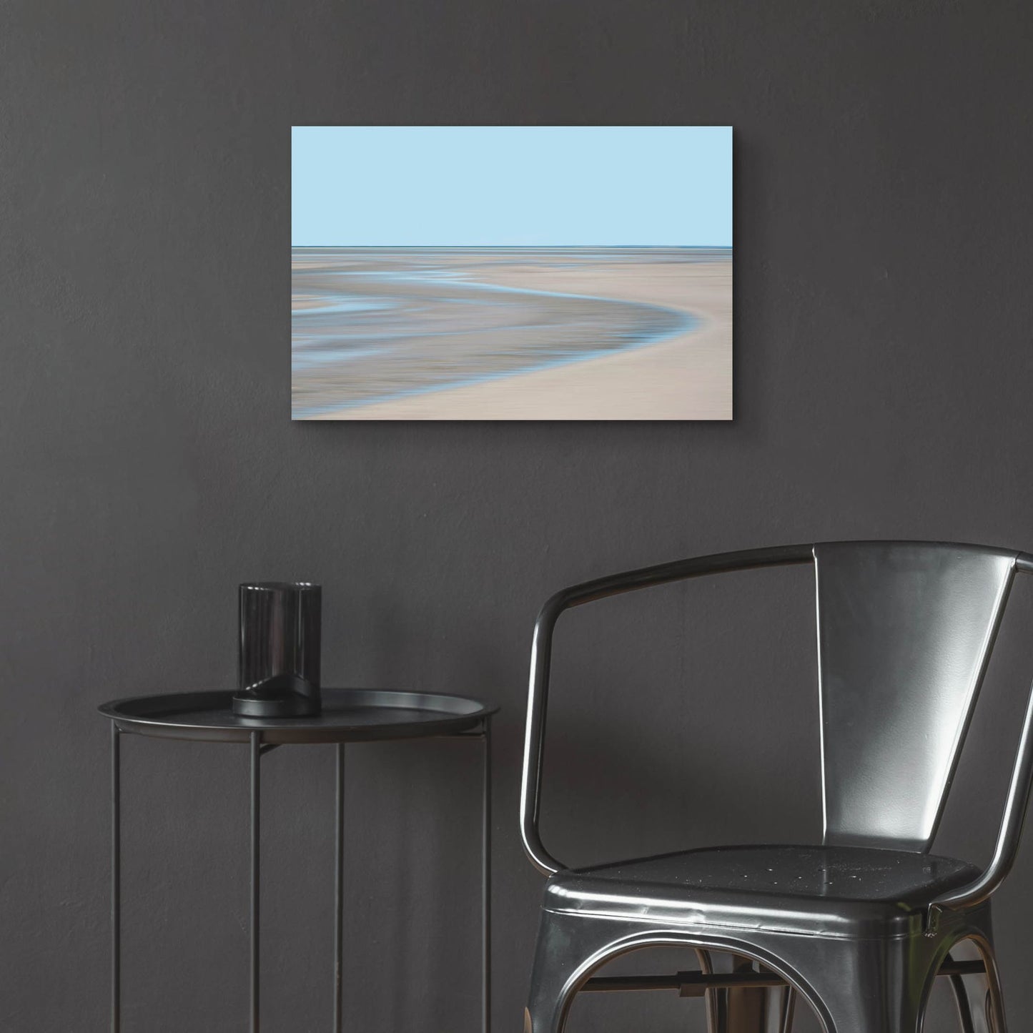 Epic Art ' Blue and Beige Beach 1' by Brooke T. Ryan, Acrylic Glass Wall Art,24x16