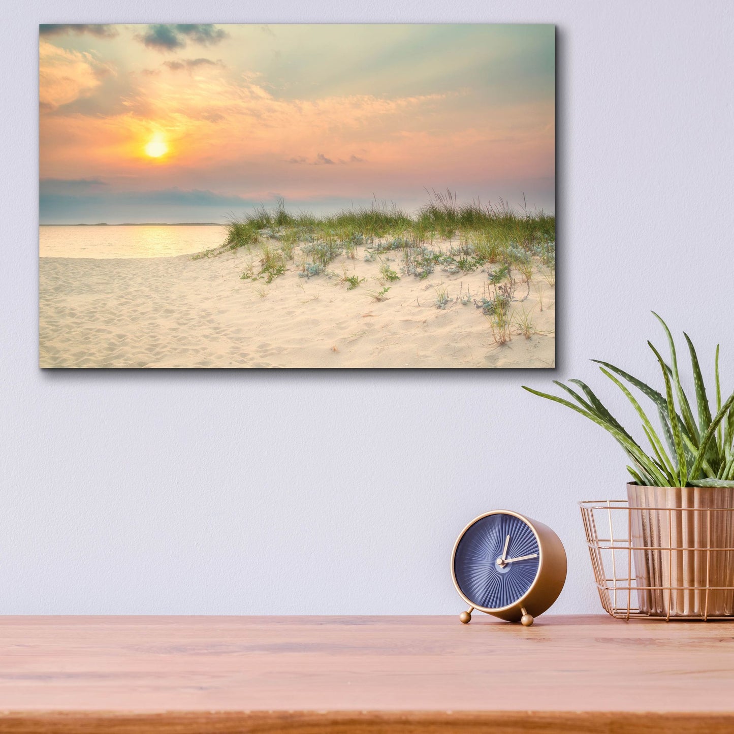 Epic Art ' Morning Beach 2' by Brooke T. Ryan, Acrylic Glass Wall Art,16x12