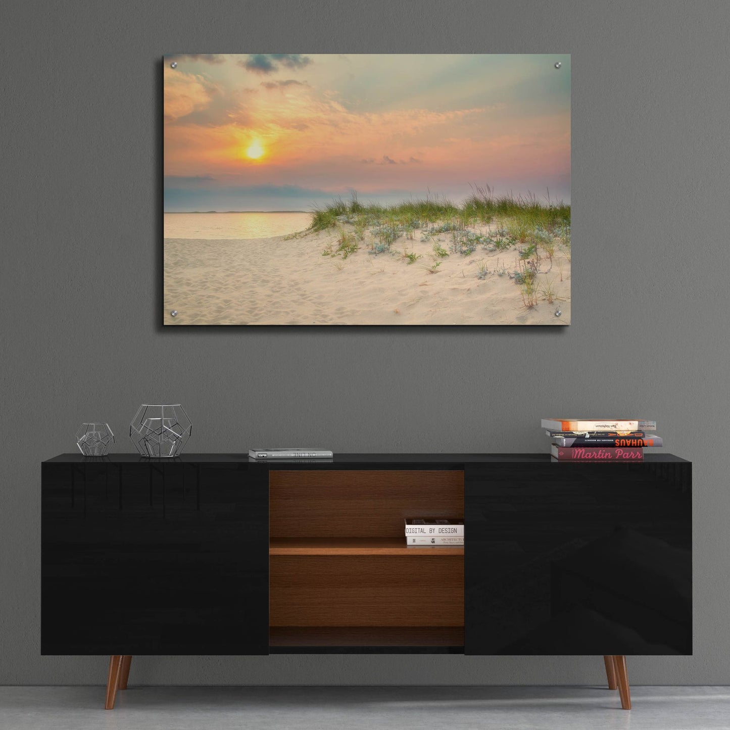 Epic Art ' Morning Beach 2' by Brooke T. Ryan, Acrylic Glass Wall Art,36x24