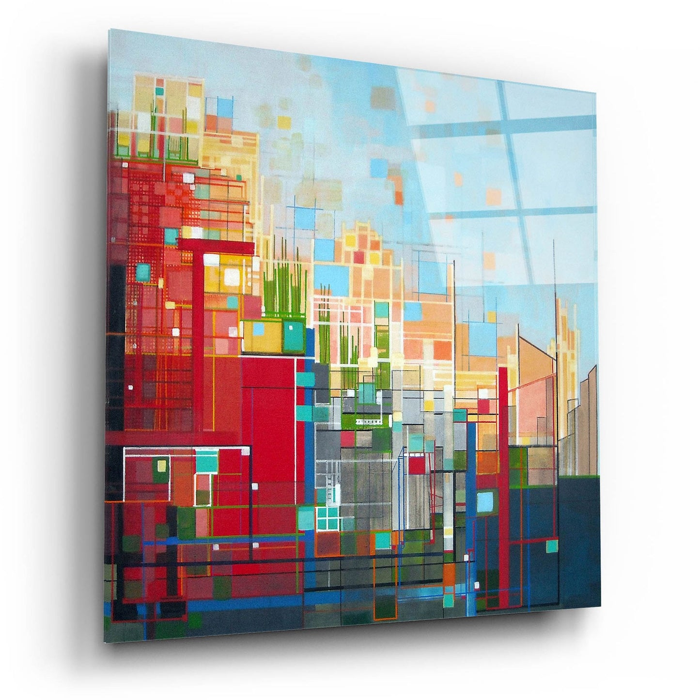 Epic Art ' Neighborhood 8 Meridian' by Carol Joy Shannon, Acrylic Glass Wall Art,12x12