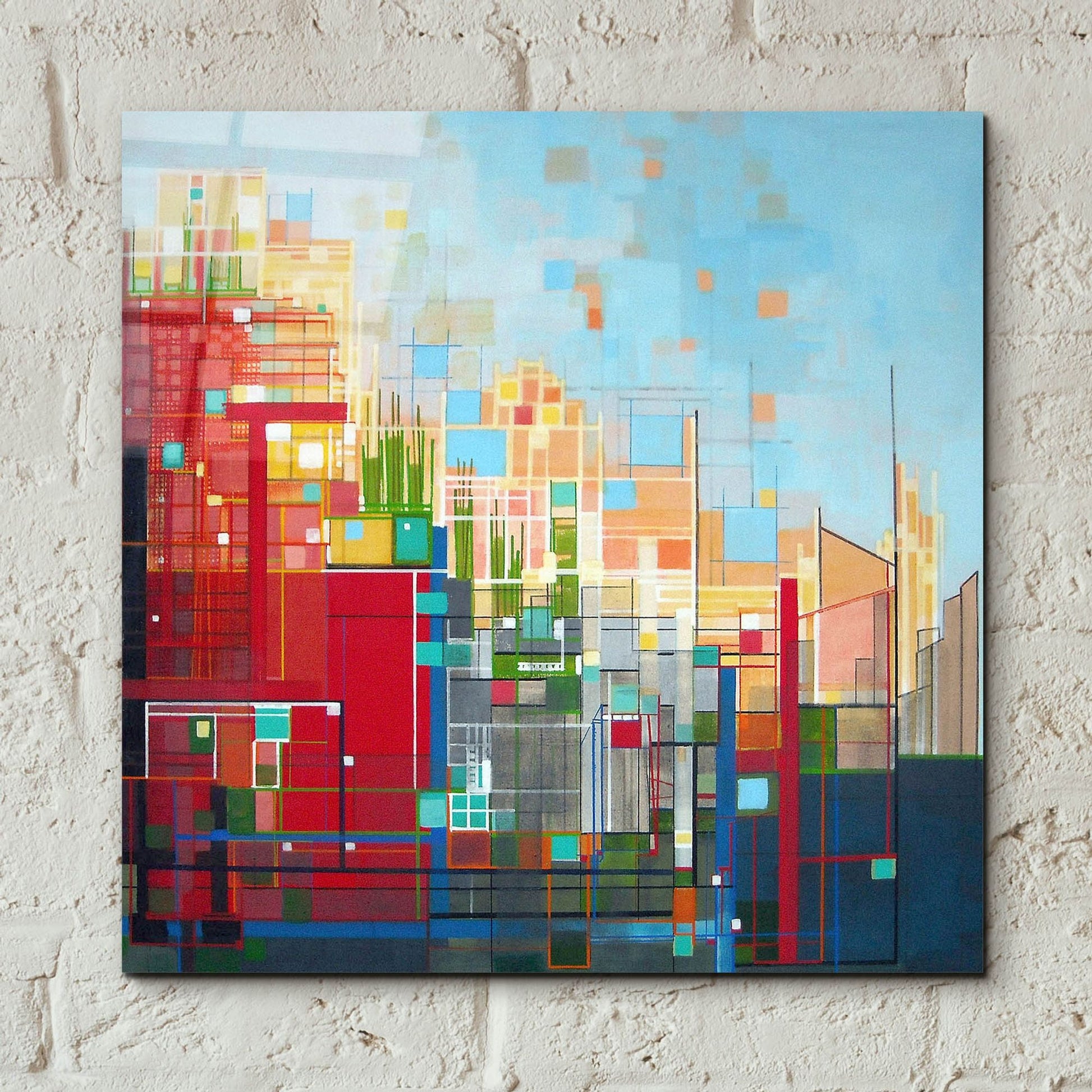 Epic Art ' Neighborhood 8 Meridian' by Carol Joy Shannon, Acrylic Glass Wall Art,12x12