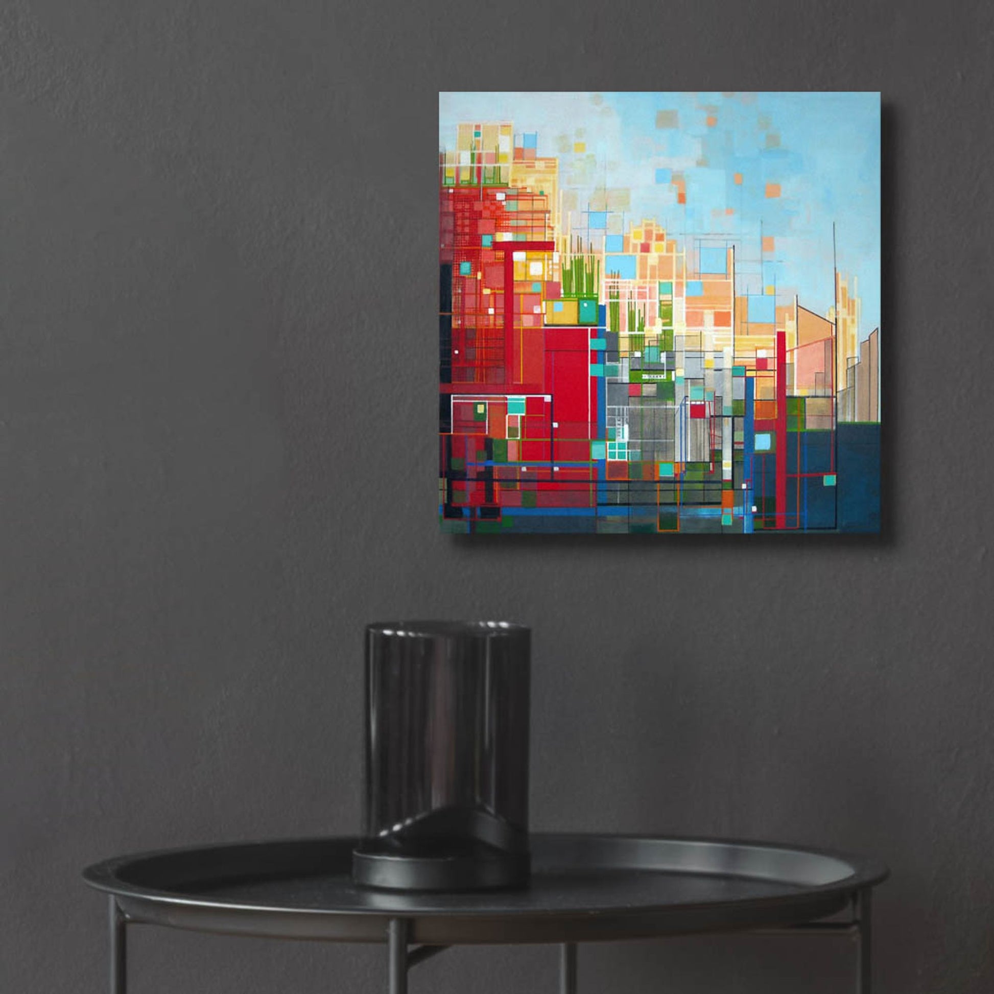 Epic Art ' Neighborhood 8 Meridian' by Carol Joy Shannon, Acrylic Glass Wall Art,12x12