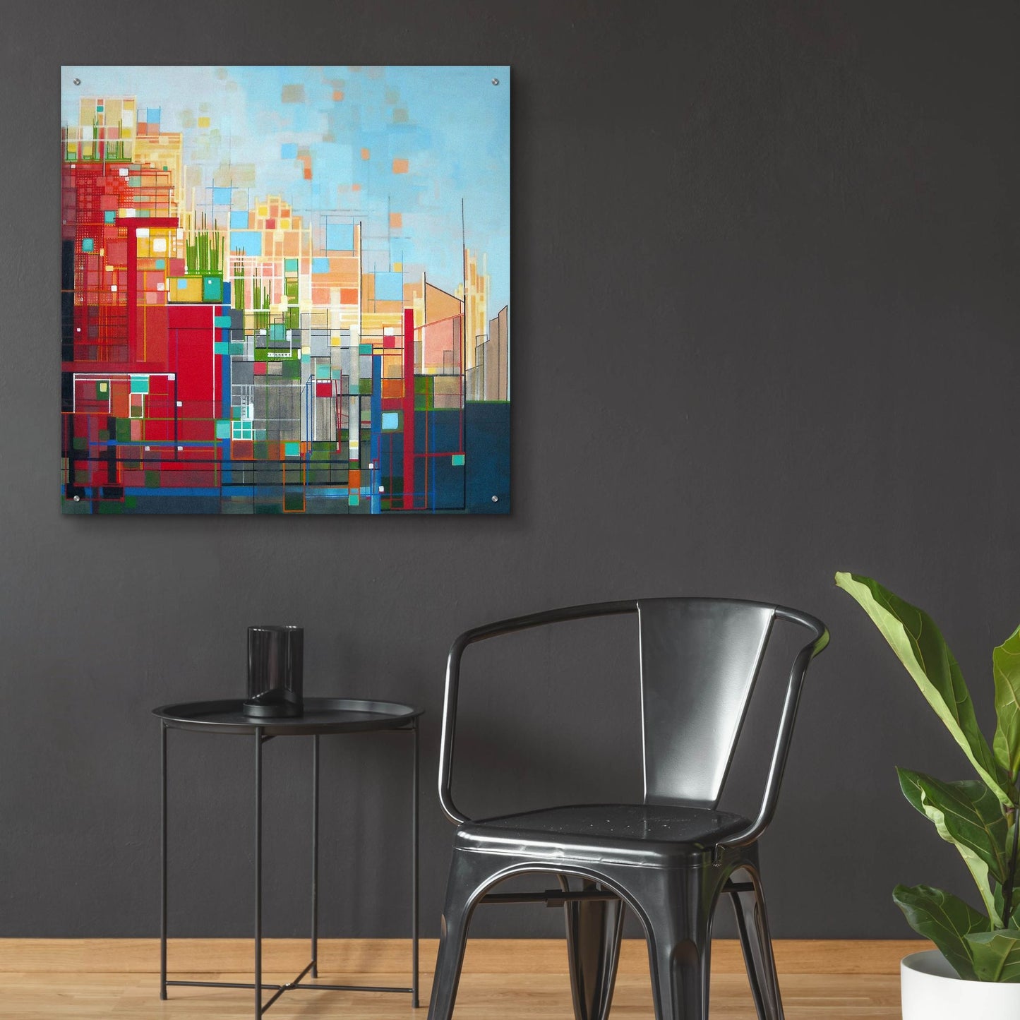 Epic Art ' Neighborhood 8 Meridian' by Carol Joy Shannon, Acrylic Glass Wall Art,36x36