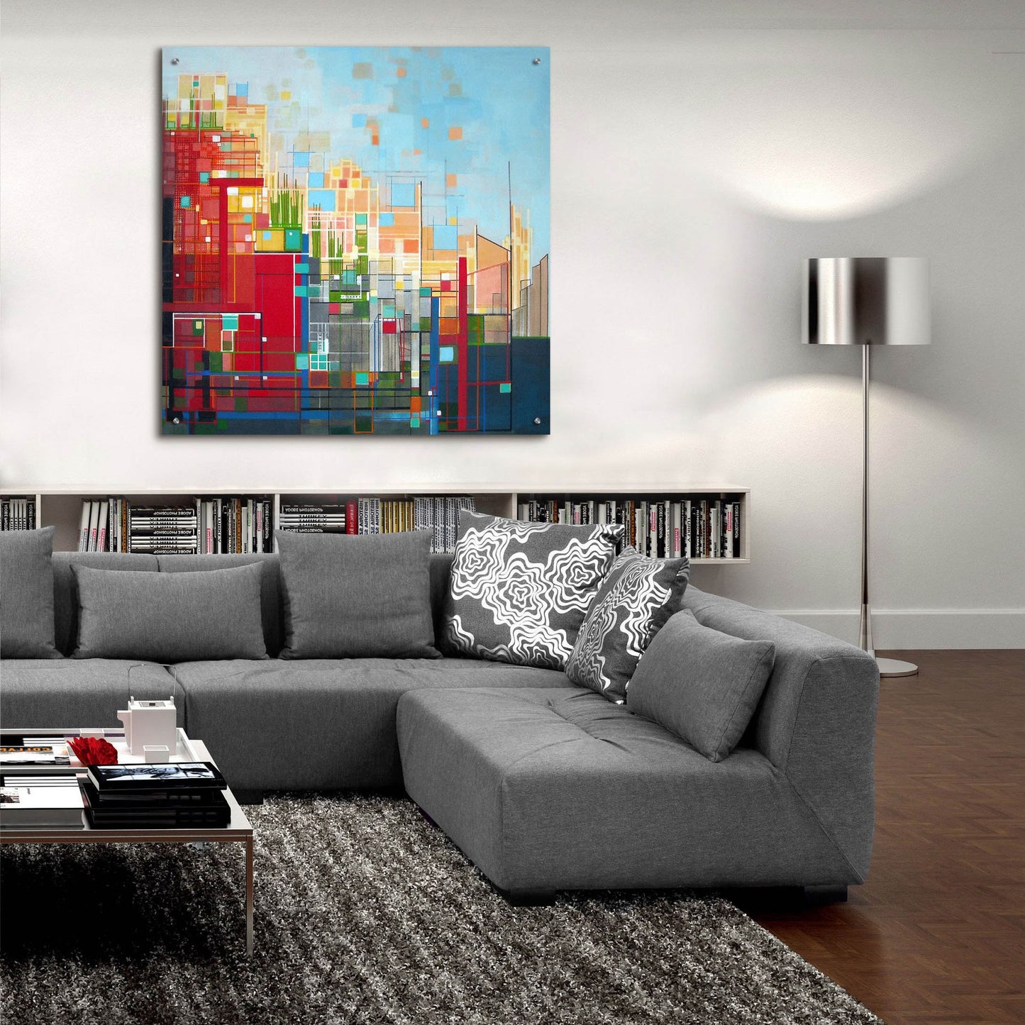 Epic Art ' Neighborhood 8 Meridian' by Carol Joy Shannon, Acrylic Glass Wall Art,36x36