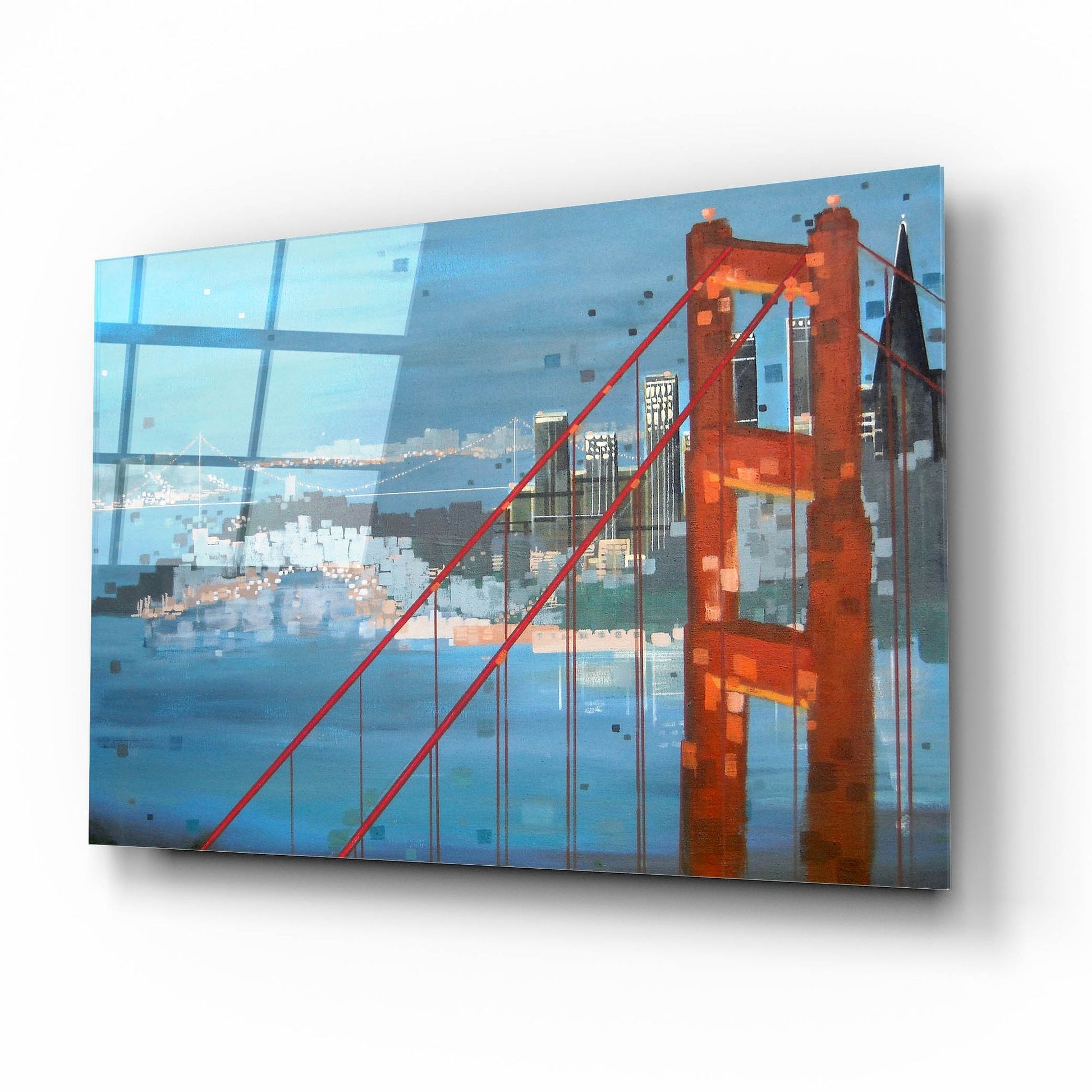 Epic Art ' Twilight San Francisco' by Carol Joy Shannon, Acrylic Glass Wall Art,16x12