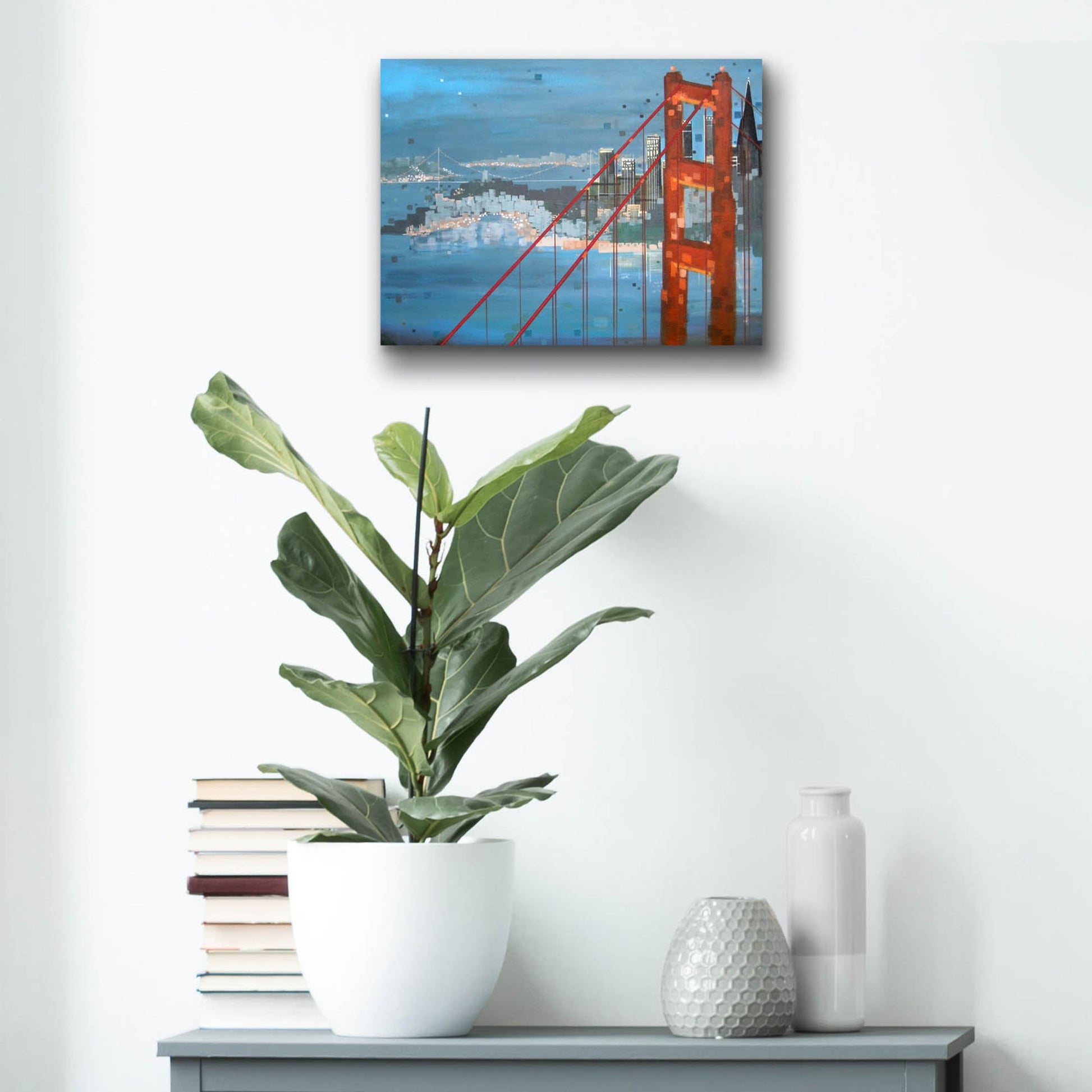 Epic Art ' Twilight San Francisco' by Carol Joy Shannon, Acrylic Glass Wall Art,16x12