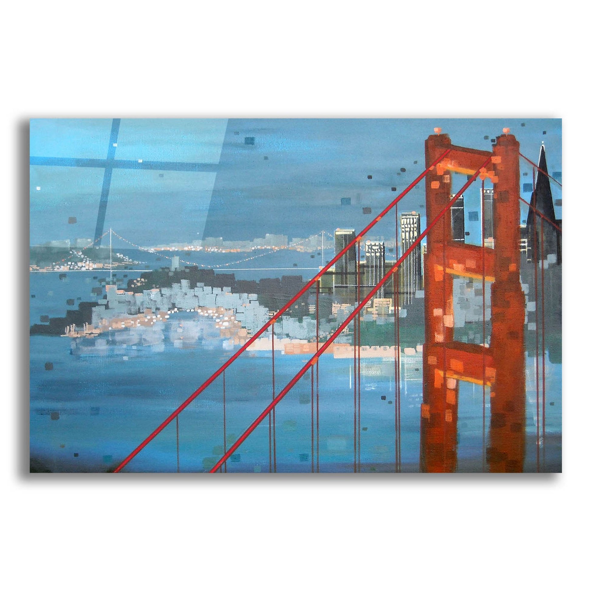 Epic Art ' Twilight San Francisco' by Carol Joy Shannon, Acrylic Glass Wall Art,16x12