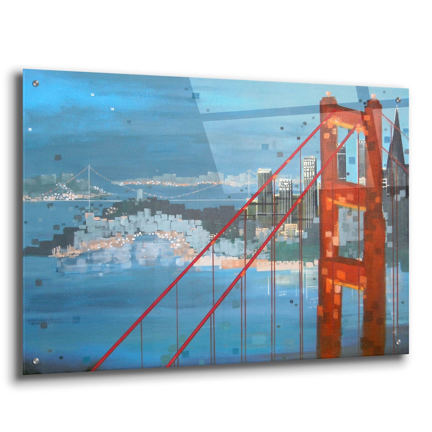 Epic Art ' Twilight San Francisco' by Carol Joy Shannon, Acrylic Glass Wall Art,36x24