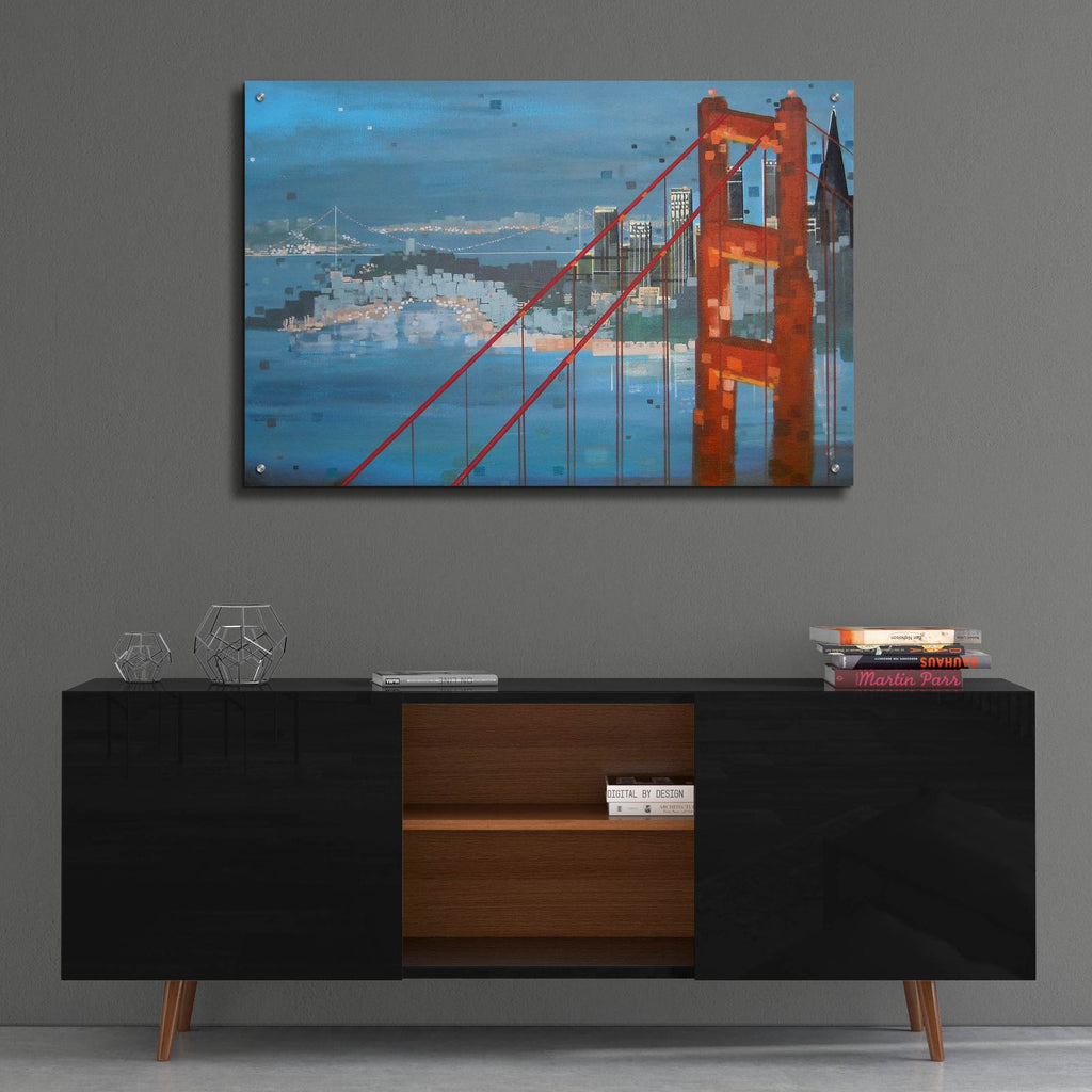 Twilight San Francisco by Carol Joy Shannon - 36x24 acrylic wall art in a room