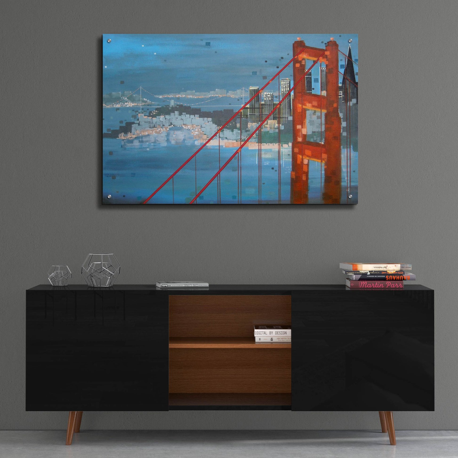 Epic Art ' Twilight San Francisco' by Carol Joy Shannon, Acrylic Glass Wall Art,36x24