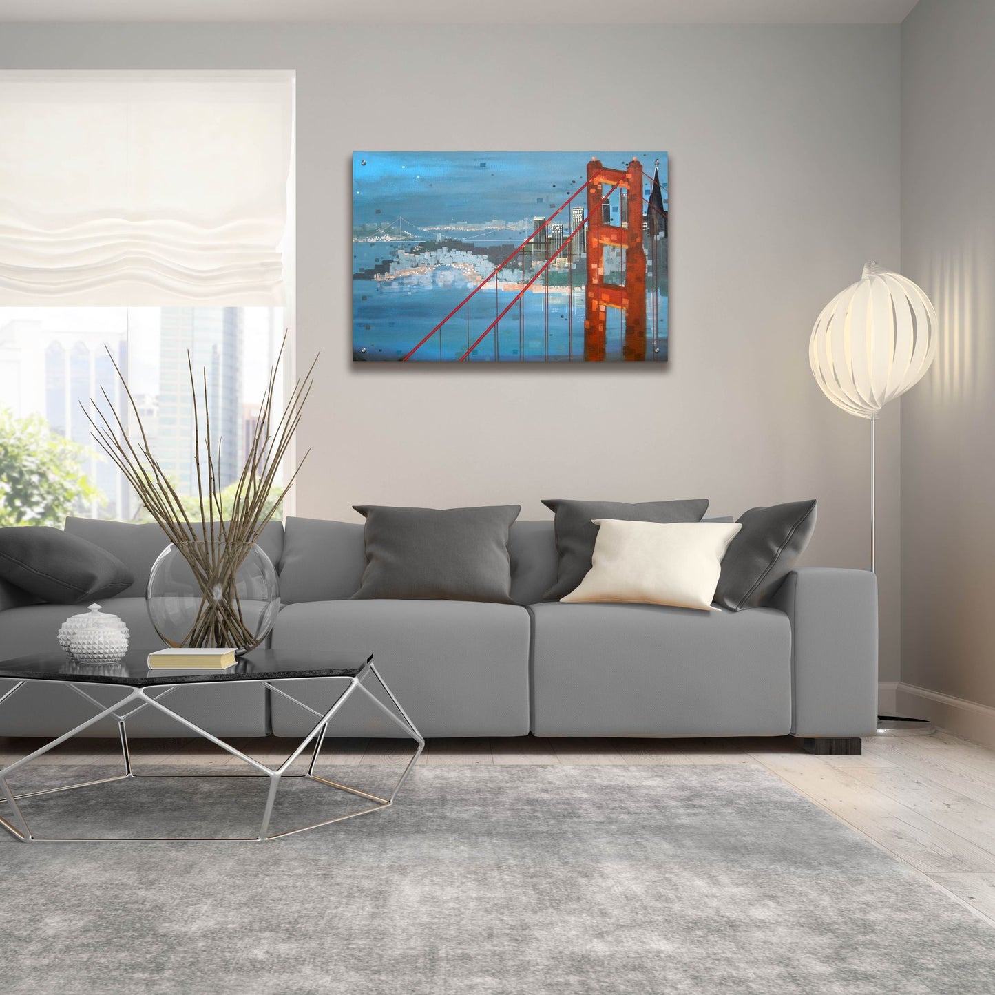 Epic Art ' Twilight San Francisco' by Carol Joy Shannon, Acrylic Glass Wall Art,36x24