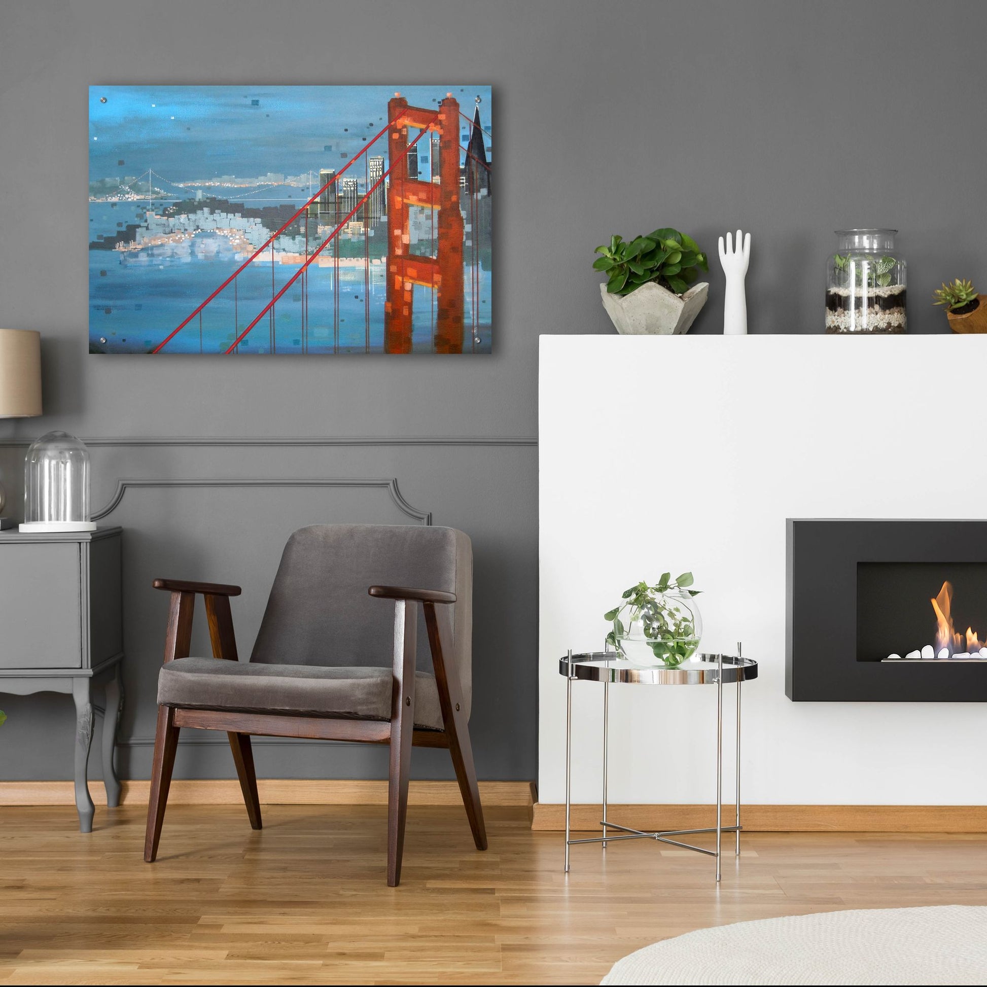 Epic Art ' Twilight San Francisco' by Carol Joy Shannon, Acrylic Glass Wall Art,36x24