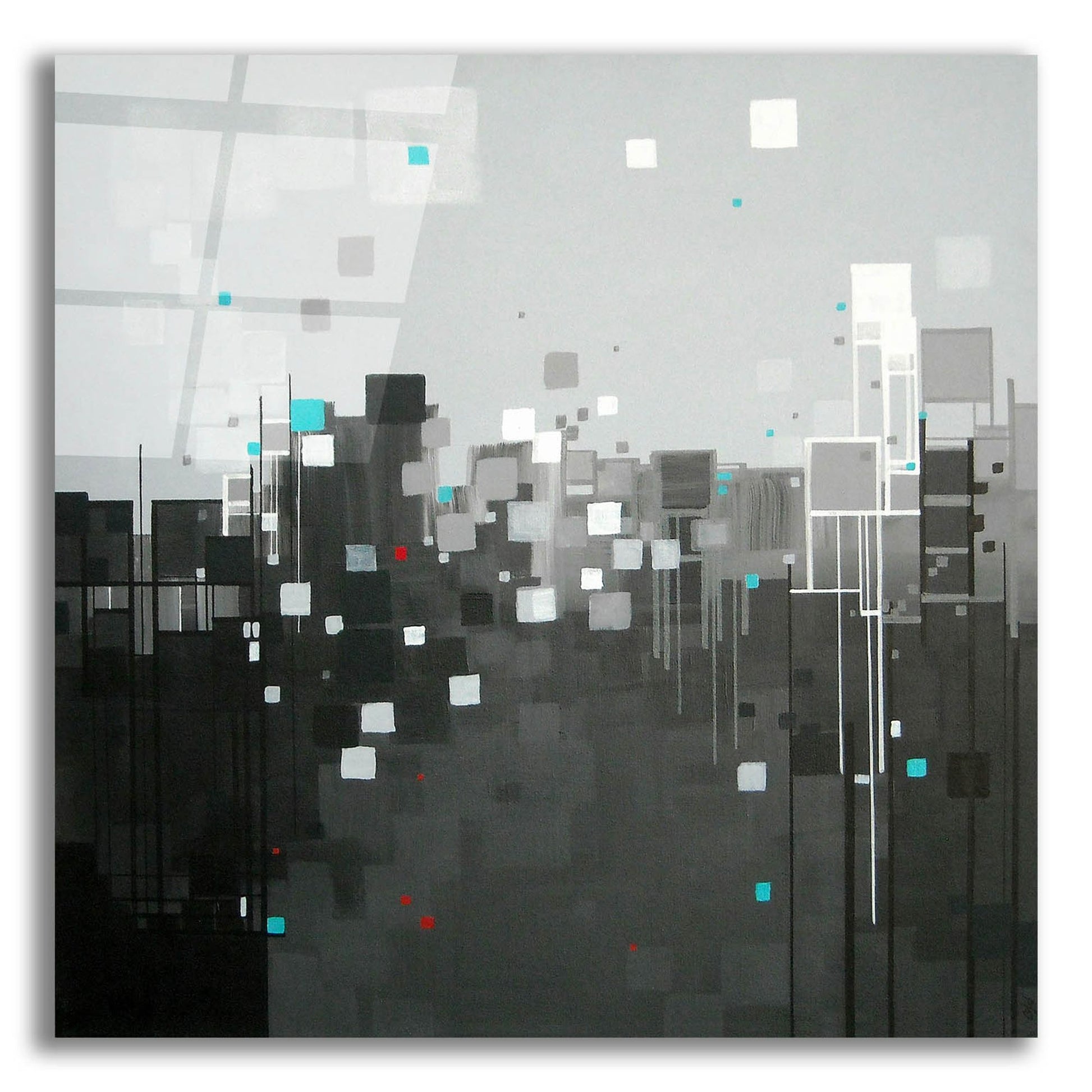 Epic Art ' Monochrome I' by Carol Joy Shannon, Acrylic Glass Wall Art,12x12