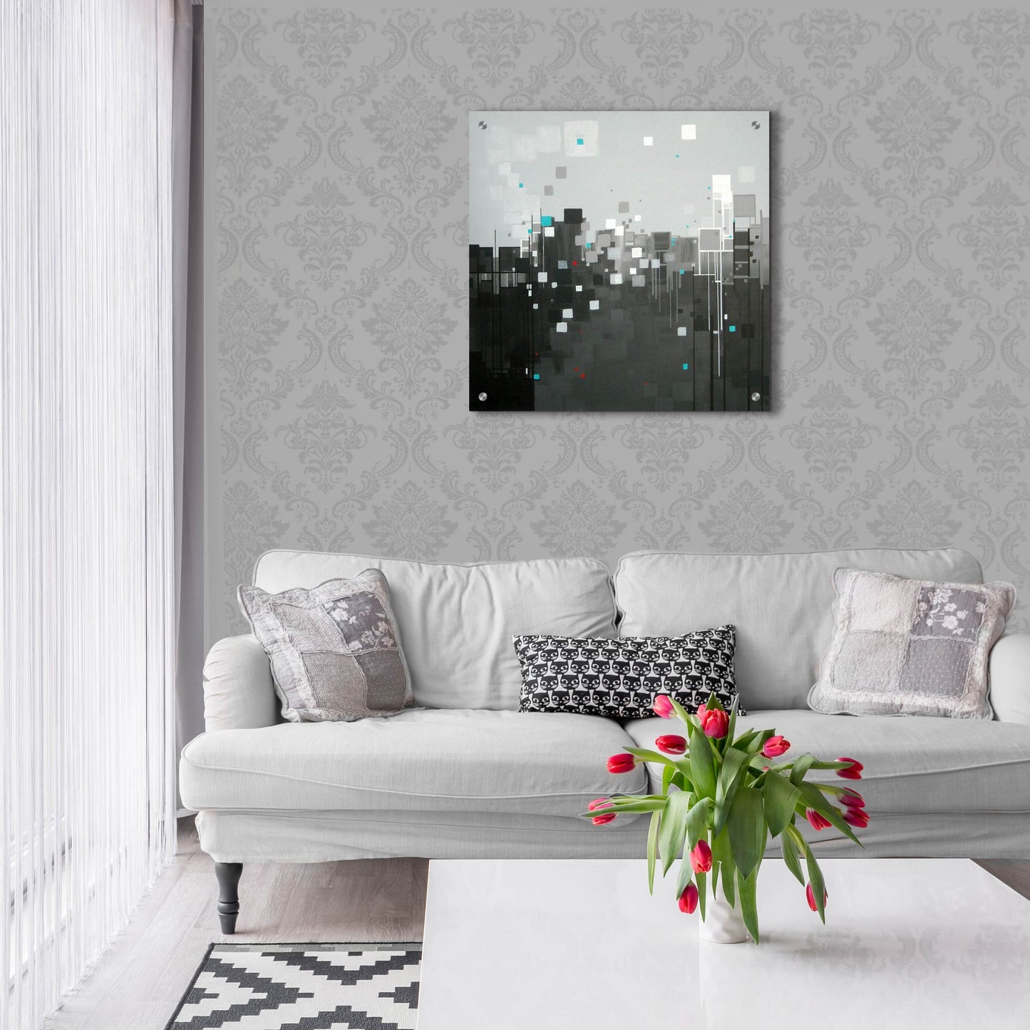 Epic Art ' Monochrome I' by Carol Joy Shannon, Acrylic Glass Wall Art,24x24