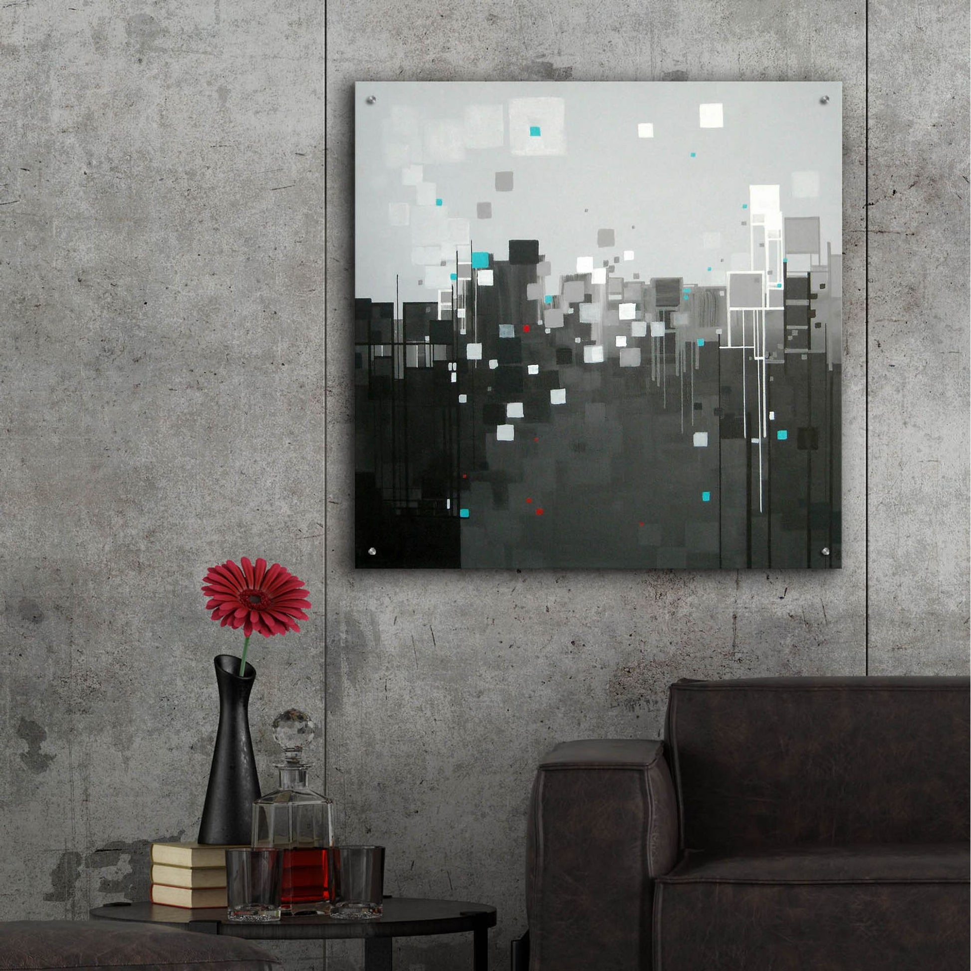 Epic Art ' Monochrome I' by Carol Joy Shannon, Acrylic Glass Wall Art,36x36