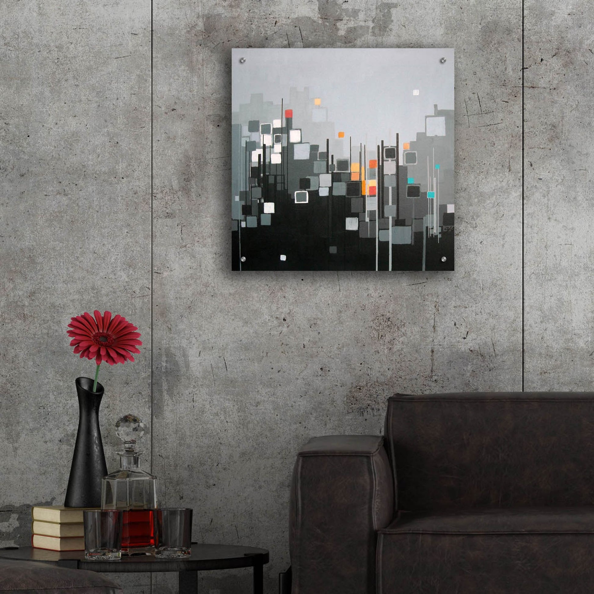 Epic Art ' Monochrome XII' by Carol Joy Shannon, Acrylic Glass Wall Art,24x24