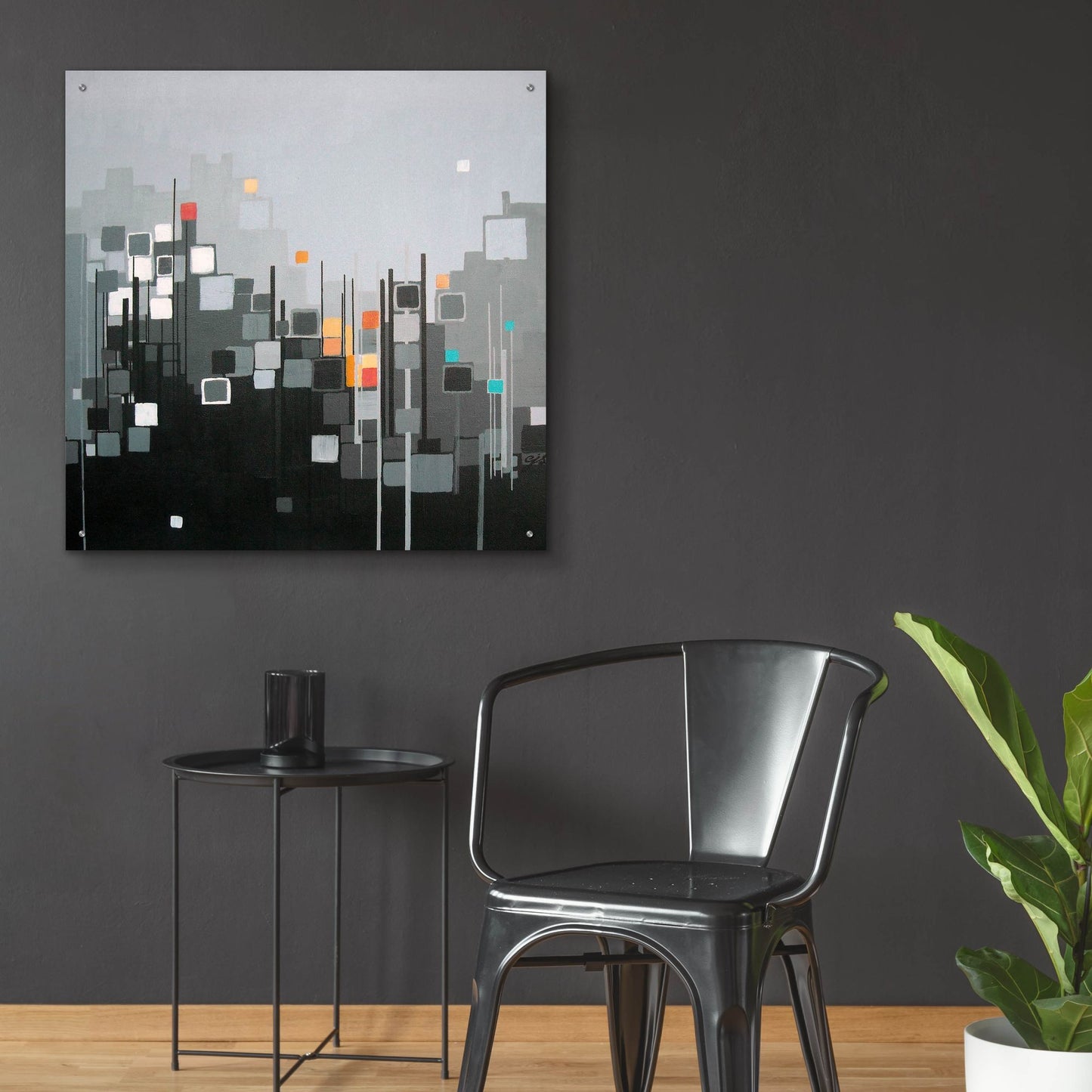 Epic Art ' Monochrome XII' by Carol Joy Shannon, Acrylic Glass Wall Art,36x36