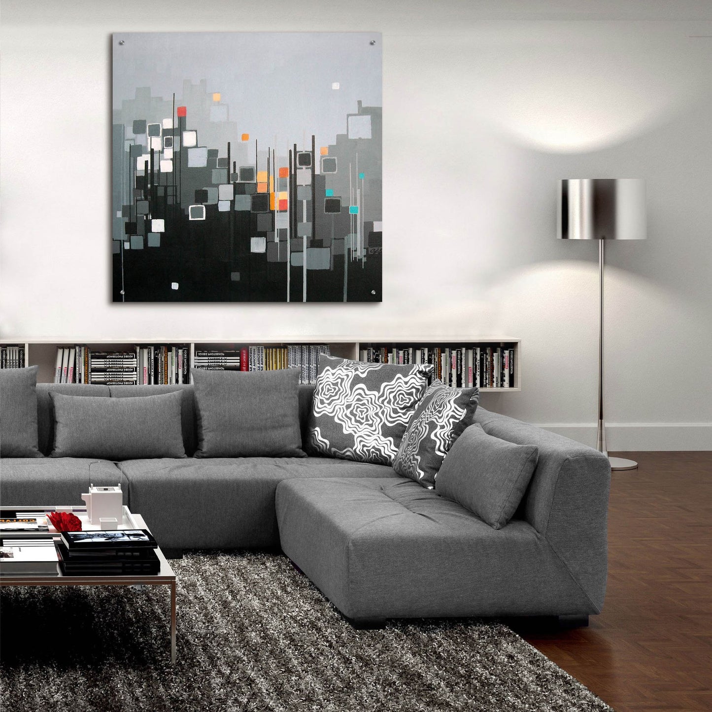 Epic Art ' Monochrome XII' by Carol Joy Shannon, Acrylic Glass Wall Art,36x36