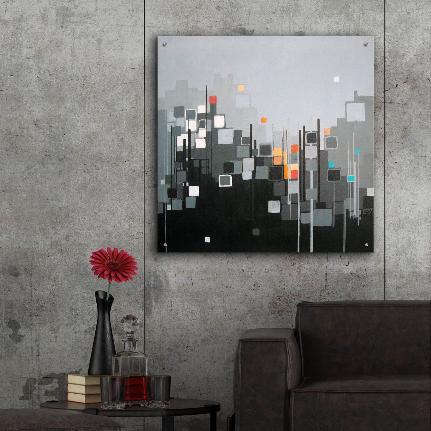 Epic Art ' Monochrome XII' by Carol Joy Shannon, Acrylic Glass Wall Art,36x36