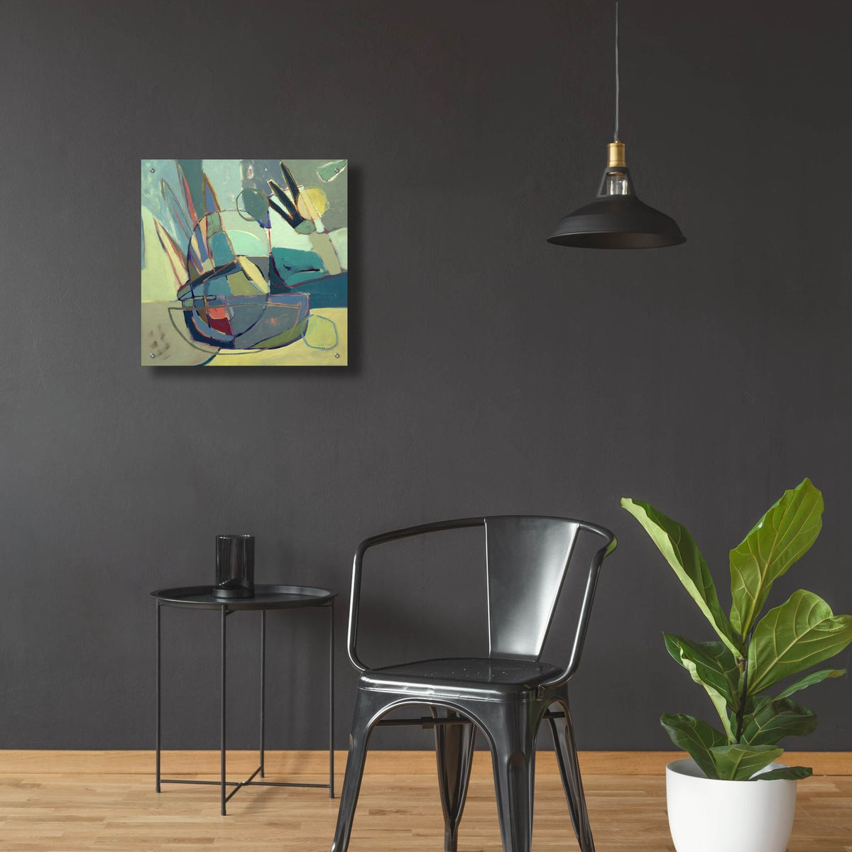 Three Easy Steps by Caroline Rufo - 24x24 acrylic wall art in a room