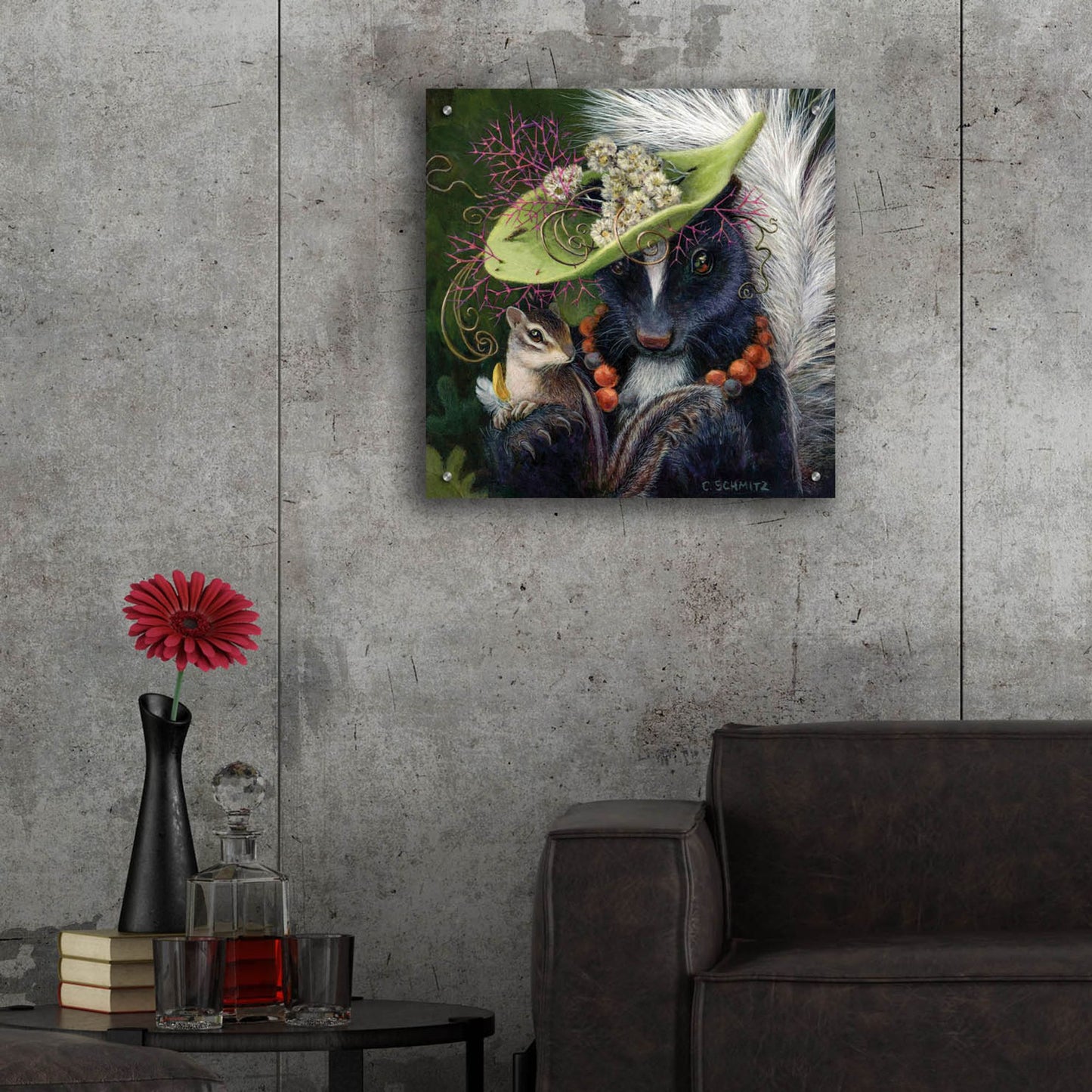 Epic Art ' The Hat Maker' by Carolyn Schmitz, Acrylic Glass Wall Art,24x24