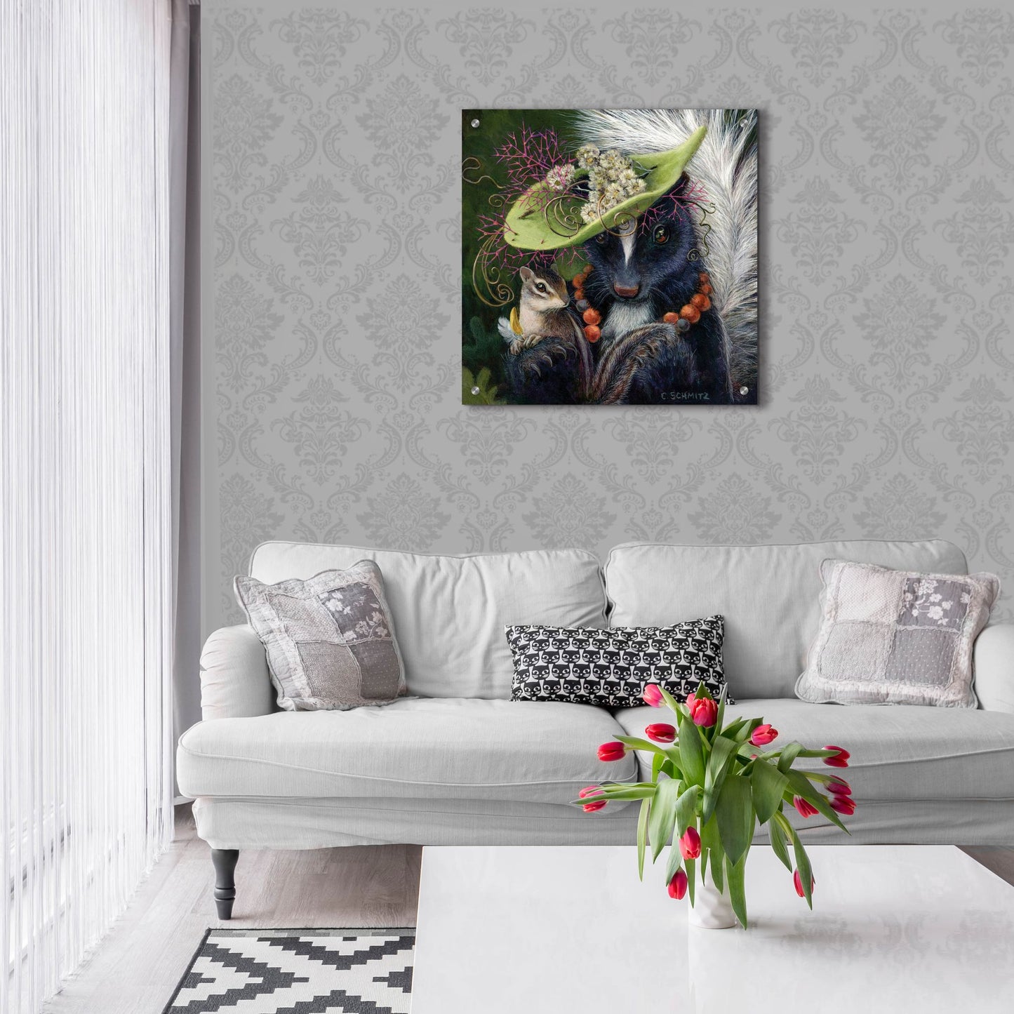 Epic Art ' The Hat Maker' by Carolyn Schmitz, Acrylic Glass Wall Art,24x24