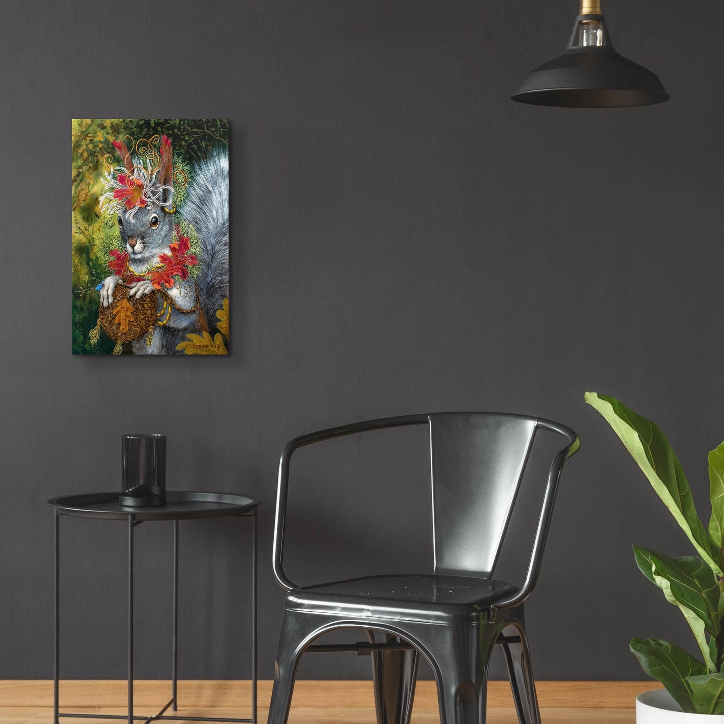 Epic Art ' The Squirrel's Dream' by Carolyn Schmitz, Acrylic Glass Wall Art,16x24