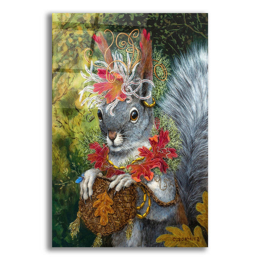 Epic Art ' The Squirrel's Dream' by Carolyn Schmitz, Acrylic Glass Wall Art