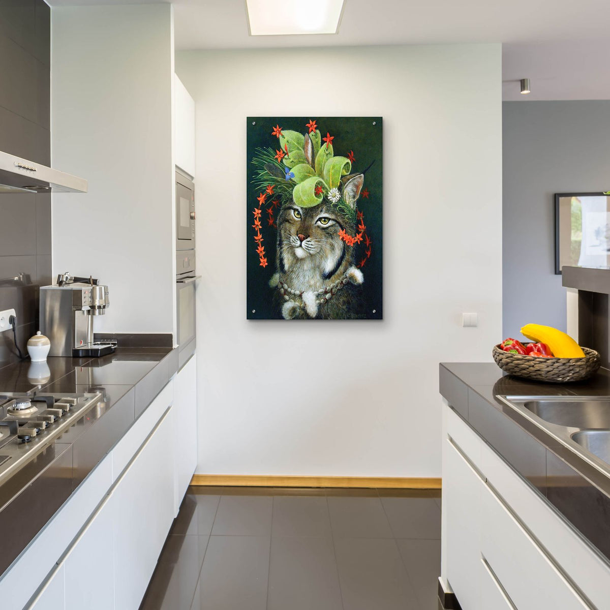 Glorious Forest Hat by Carolyn Schmitz - 24x36 acrylic wall art in a room