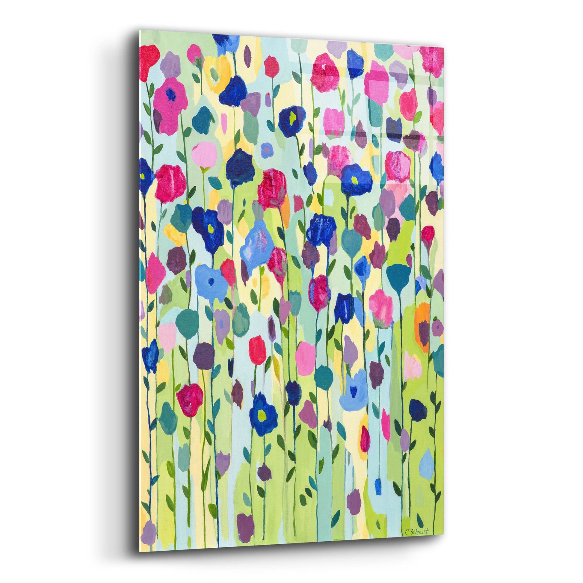 Epic Art ' Mountain Meadow' by Carrie Schmitt, Acrylic Glass Wall Art,12x16