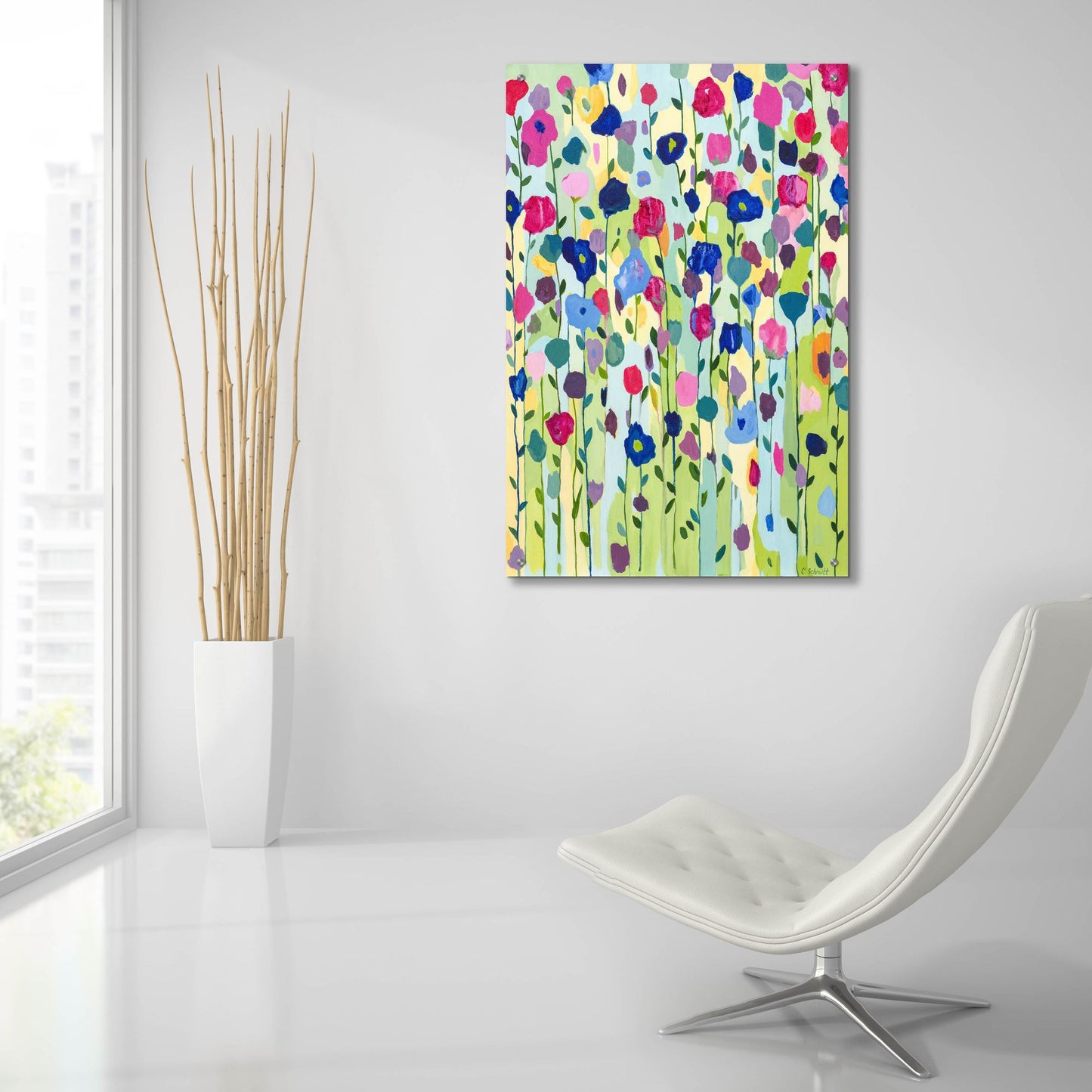 Epic Art ' Mountain Meadow' by Carrie Schmitt, Acrylic Glass Wall Art,24x36