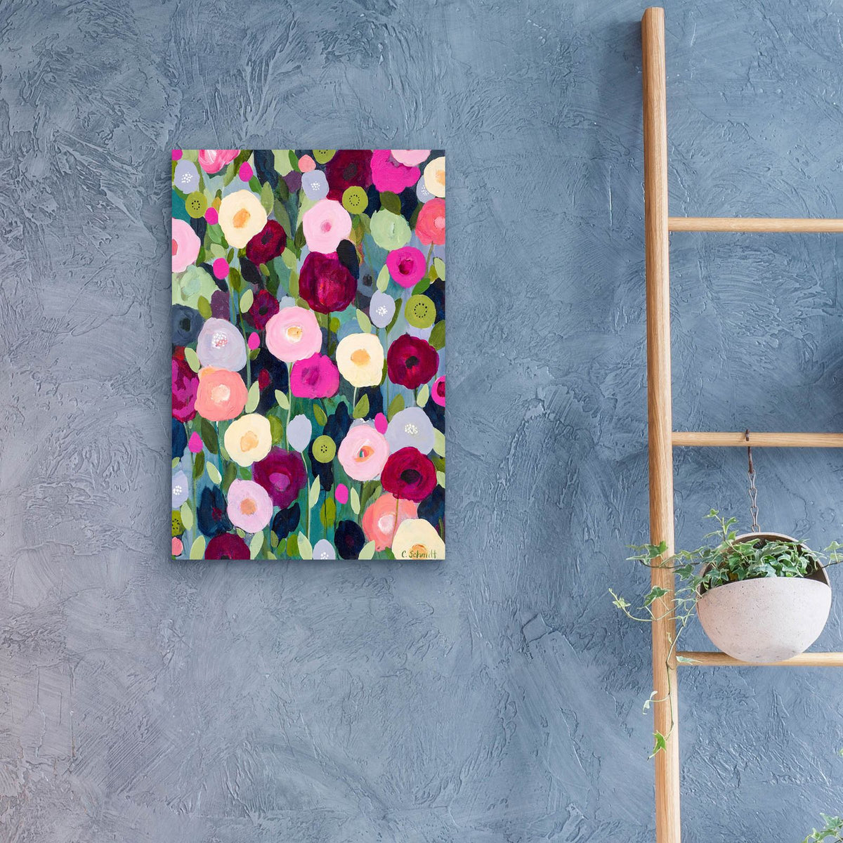 Night Garden by Carrie Schmitt - 16x24 acrylic wall art in a room