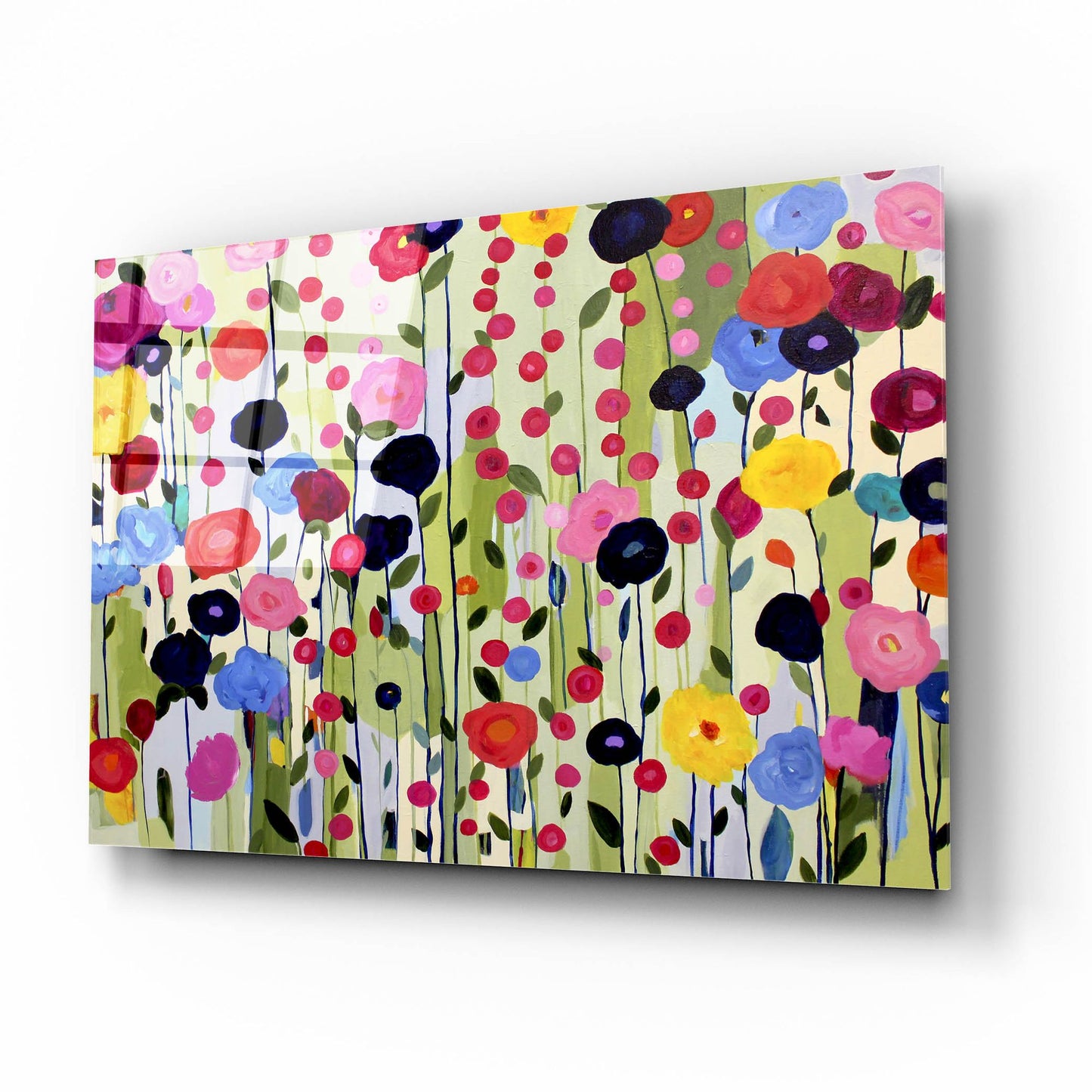 Epic Art ' She Found a Place to Bloom' by Carrie Schmitt, Acrylic Glass Wall Art,16x12