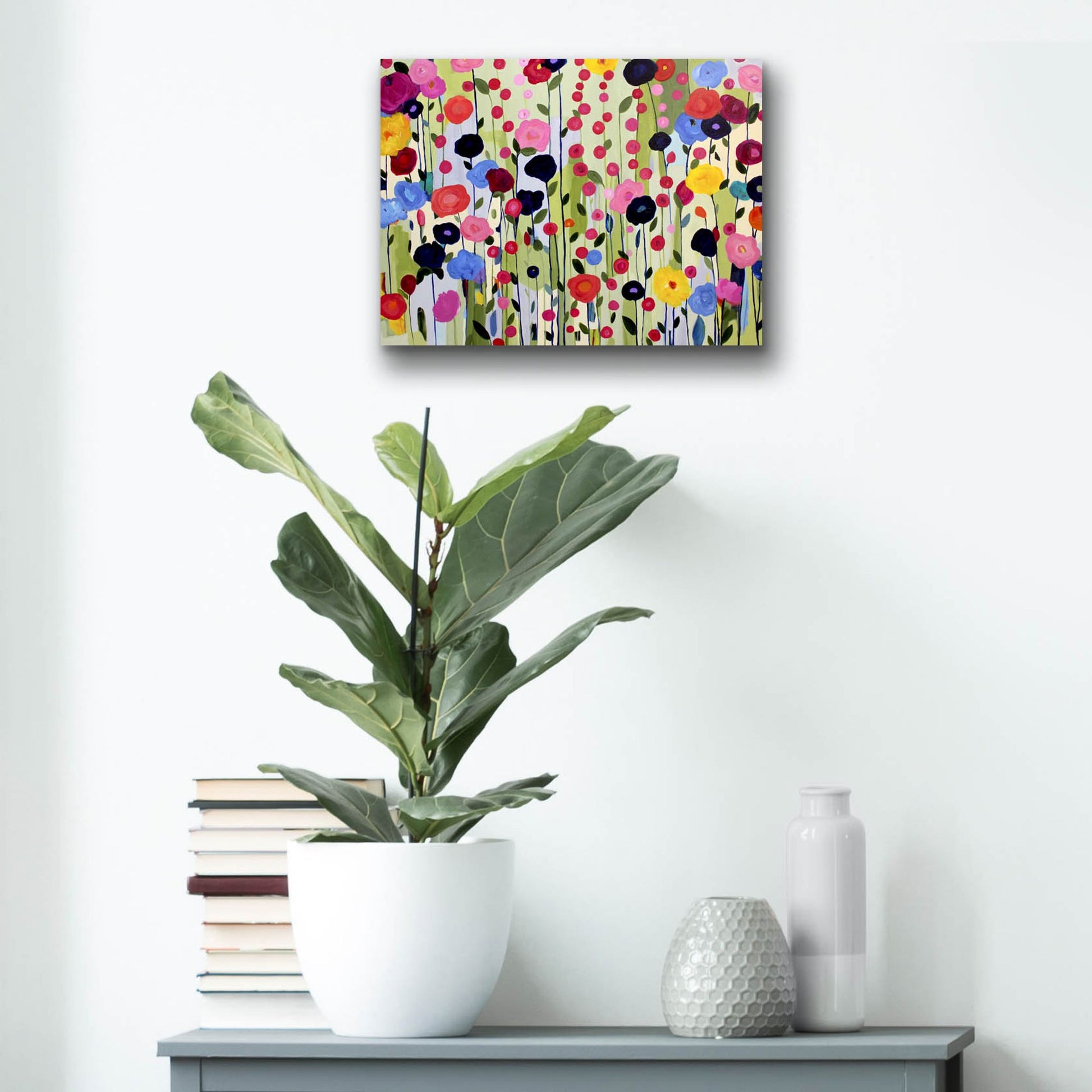 Epic Art ' She Found a Place to Bloom' by Carrie Schmitt, Acrylic Glass Wall Art,16x12