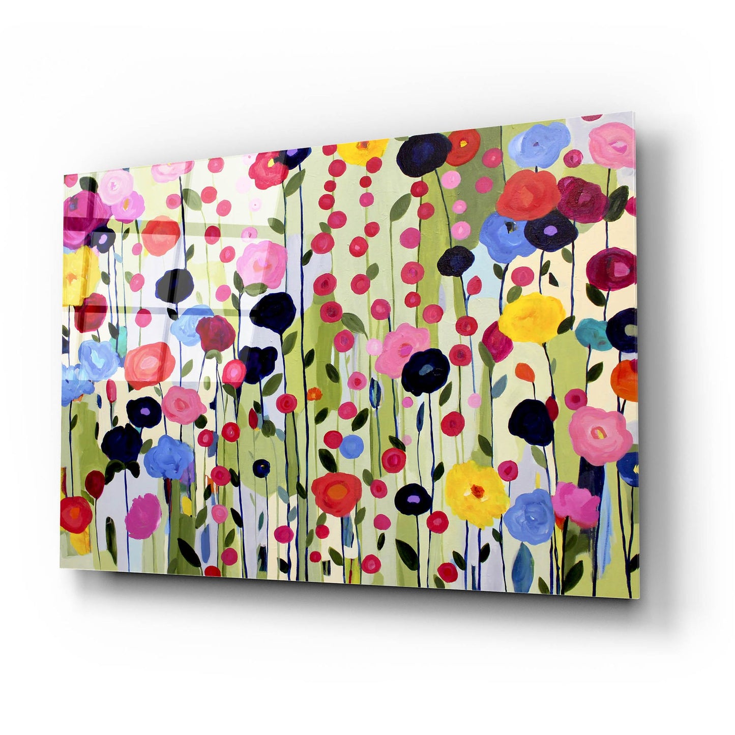 Epic Art ' She Found a Place to Bloom' by Carrie Schmitt, Acrylic Glass Wall Art,24x16