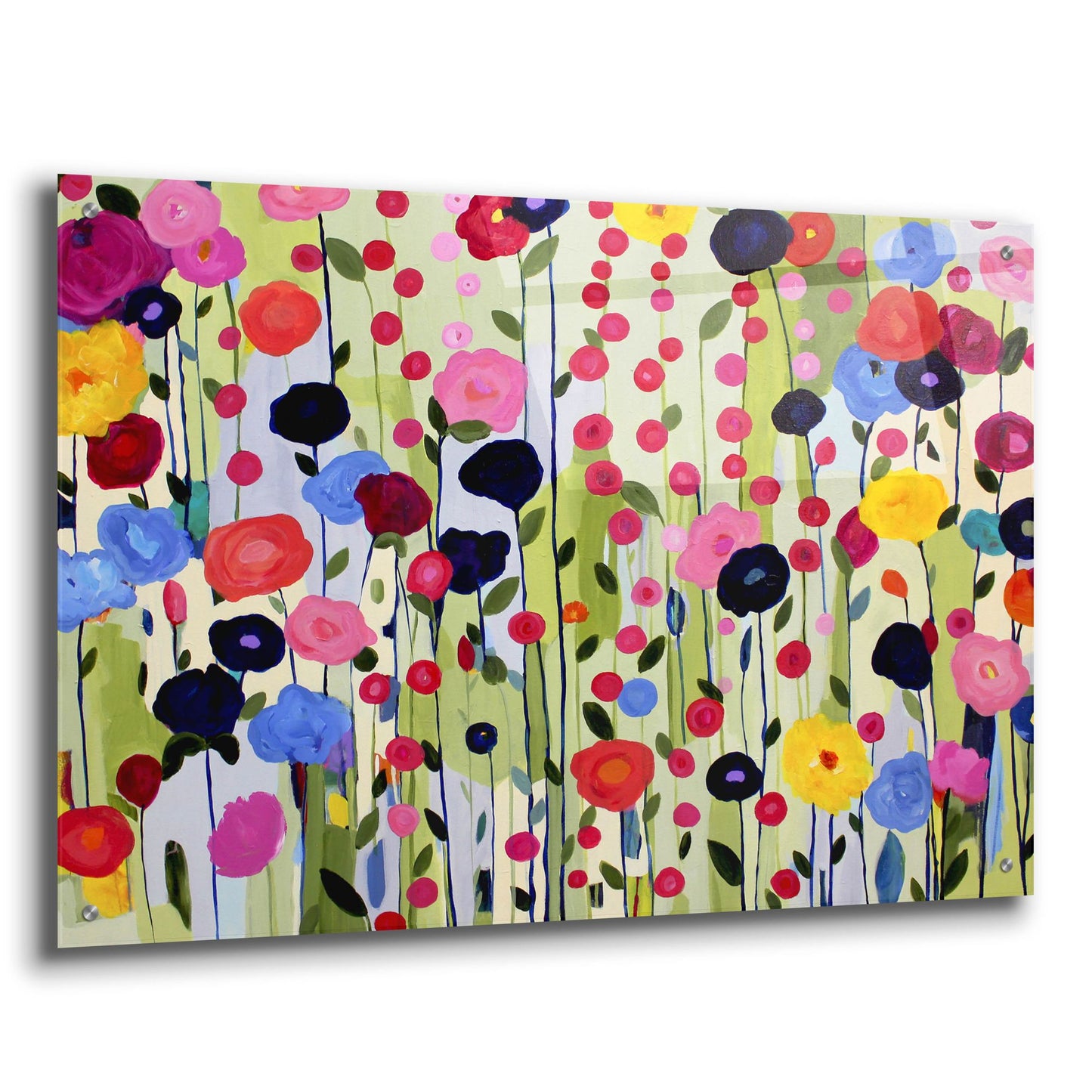 Epic Art ' She Found a Place to Bloom' by Carrie Schmitt, Acrylic Glass Wall Art,36x24